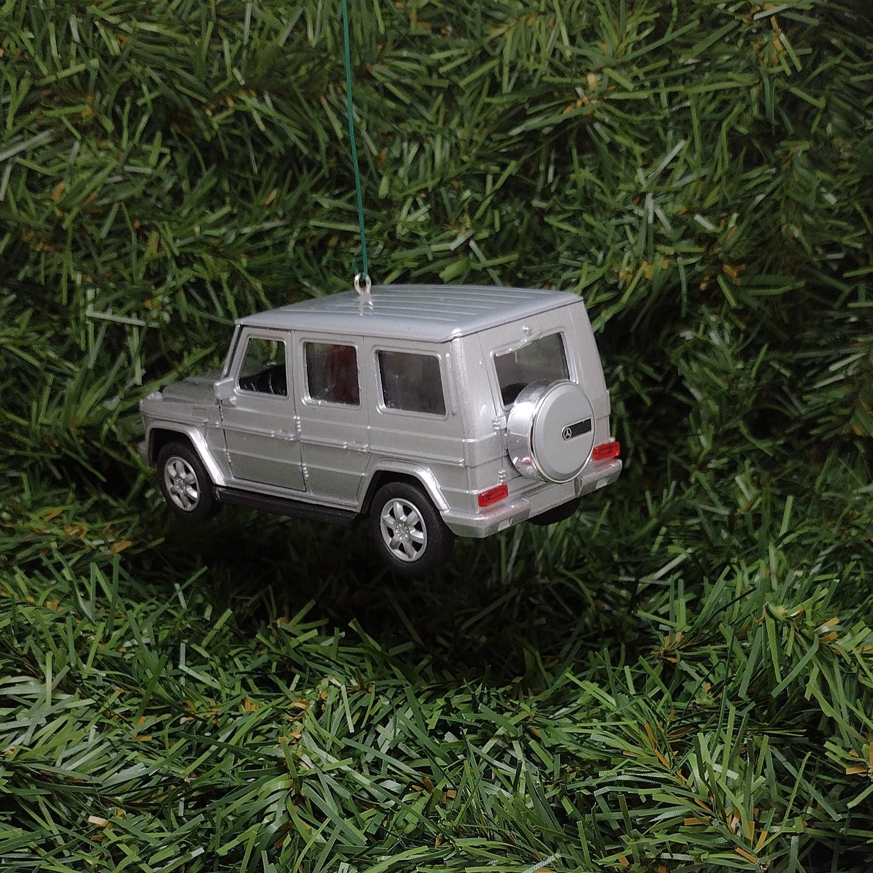 Mercedes-Benz G-Class Ornament Christmas Tree G-Wagen Xmas Gift Idea 5 inch Silver