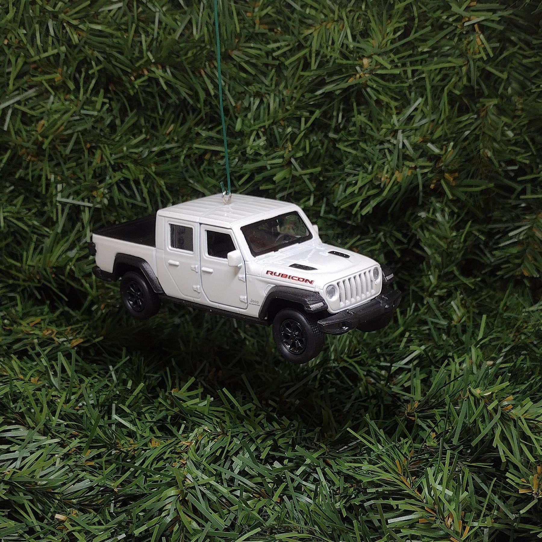 JEEP GLADIATOR Ornament Christmas Gift Idea Fun Automotive Xmas Tree Decoration 5 inch White 2019-2024