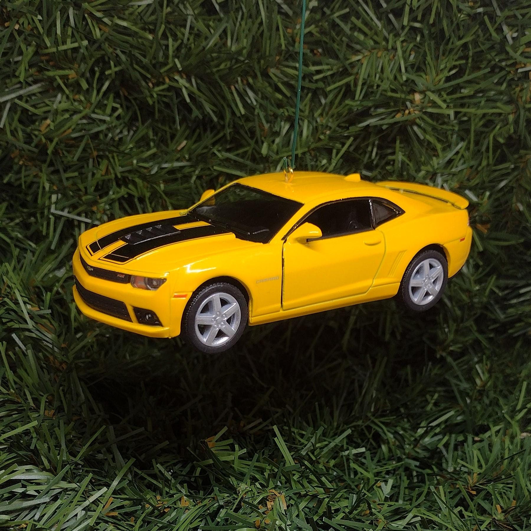 Chevy Camaro Ornament 2014 Christmas Tree Decoration Fun Automotive Xmas Gift Idea 5 inches long Chevrolet Yellow