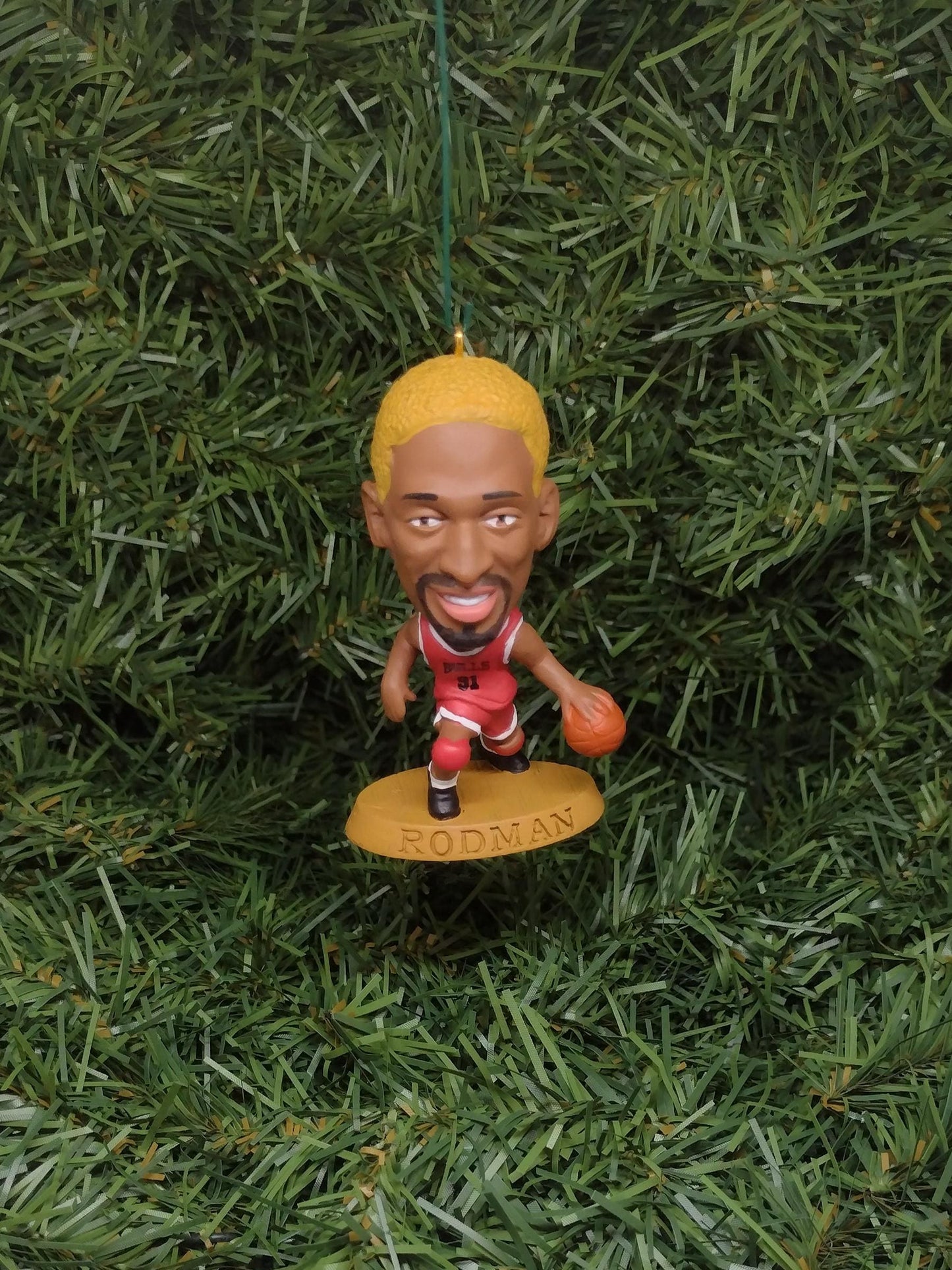 Dennis Rodman CHICAGO BULLS Ornament Christmas gift idea NBA basketball Finals Champion xmas tree decoration