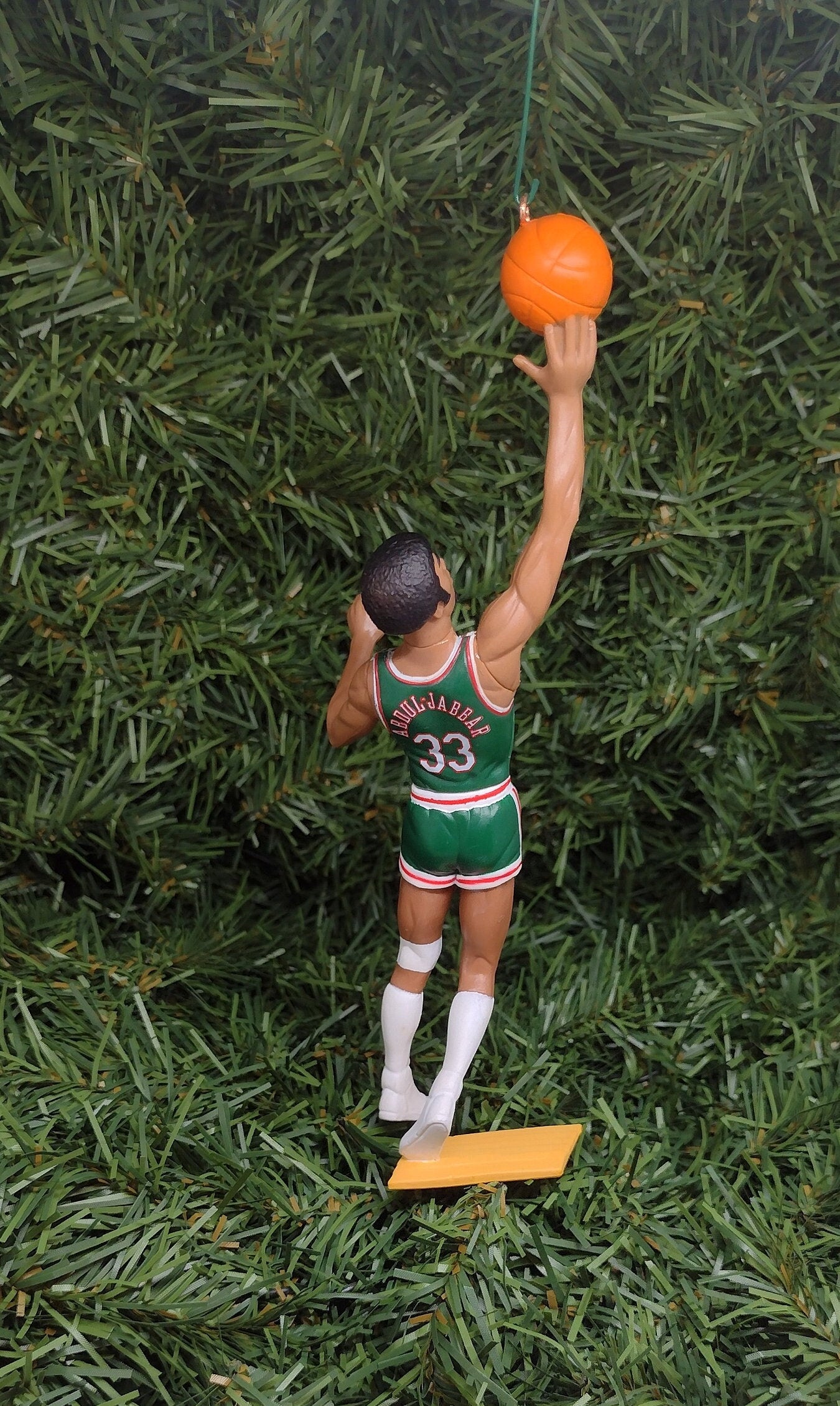 Kareem Abdul Jabbar MILWAUKEE BUCKS Christmas tree ornament xmas nba basketball figure unique gift idea NBA Finals Champion