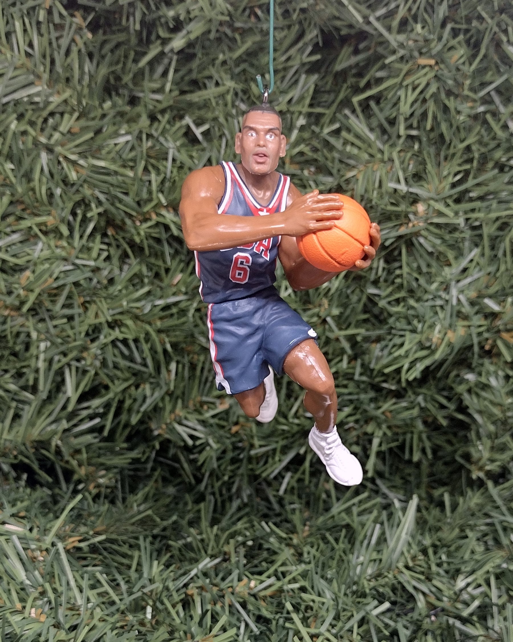 USA Olympic Basketball Ornament Christmas Tree Decoration unique gift idea Tim Duncan John Stockton Vince Carter Charles Barkley