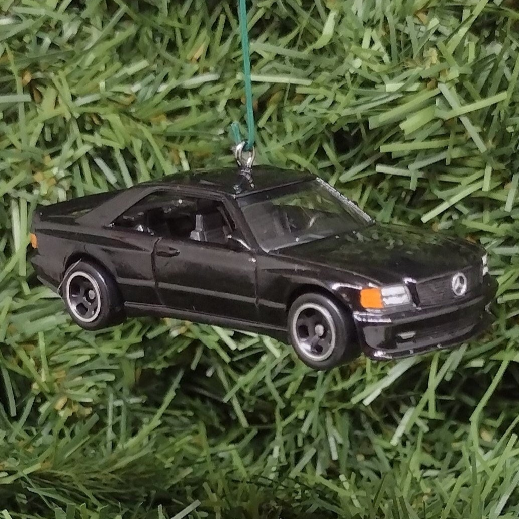 Mercedes Benz Ornament 1989 560 SEC AMG Christmas Tree Decoration Unique Xmas Gift Idea Black