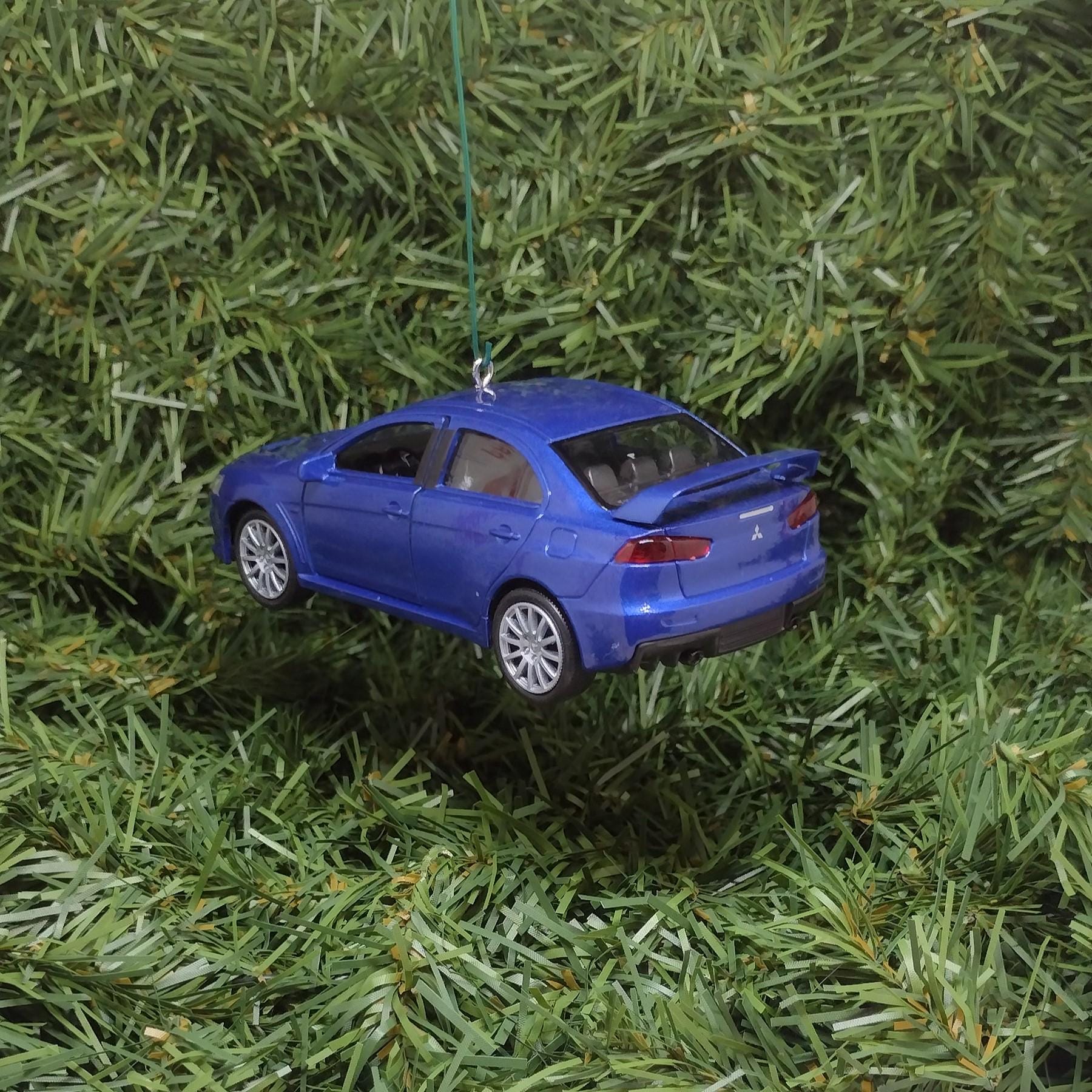 MITSUBISHI LANCER EVOLUTION X Ornament Christmas tree decoration unique gift idea 5 inch Blue Evo 2007-2015