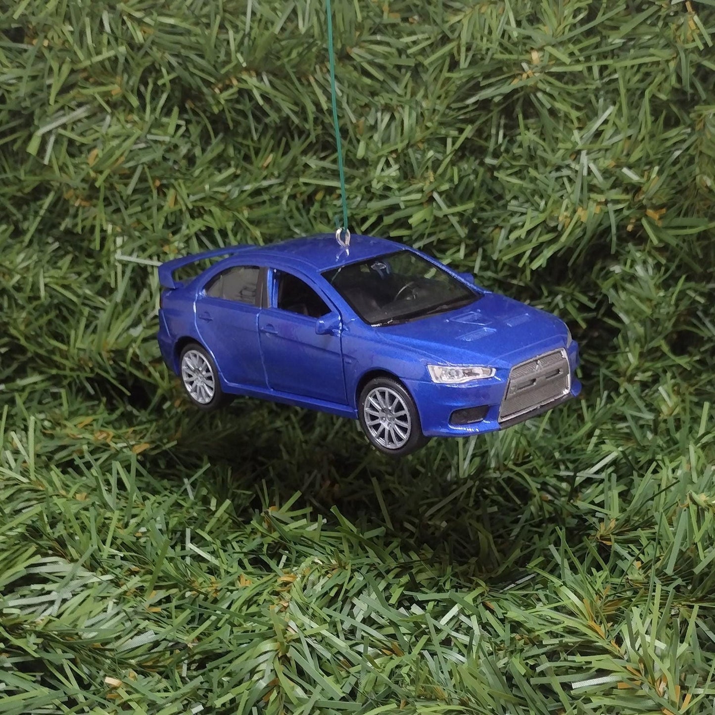 MITSUBISHI LANCER EVOLUTION X Ornament Christmas tree decoration unique gift idea 5 inch Blue Evo 2007-2015