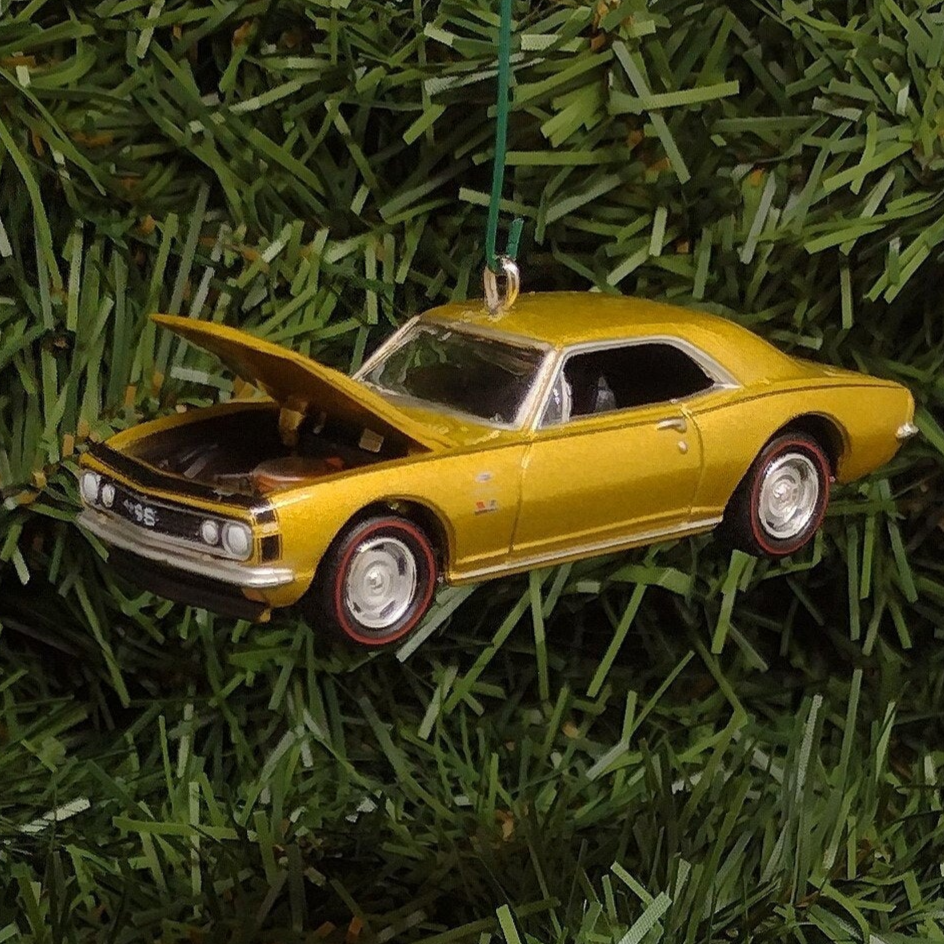 Chevy Camaro Ornament 1967 SS Christmas Tree Decoration Unique Gift Idea 1968 1969 Hood Opens