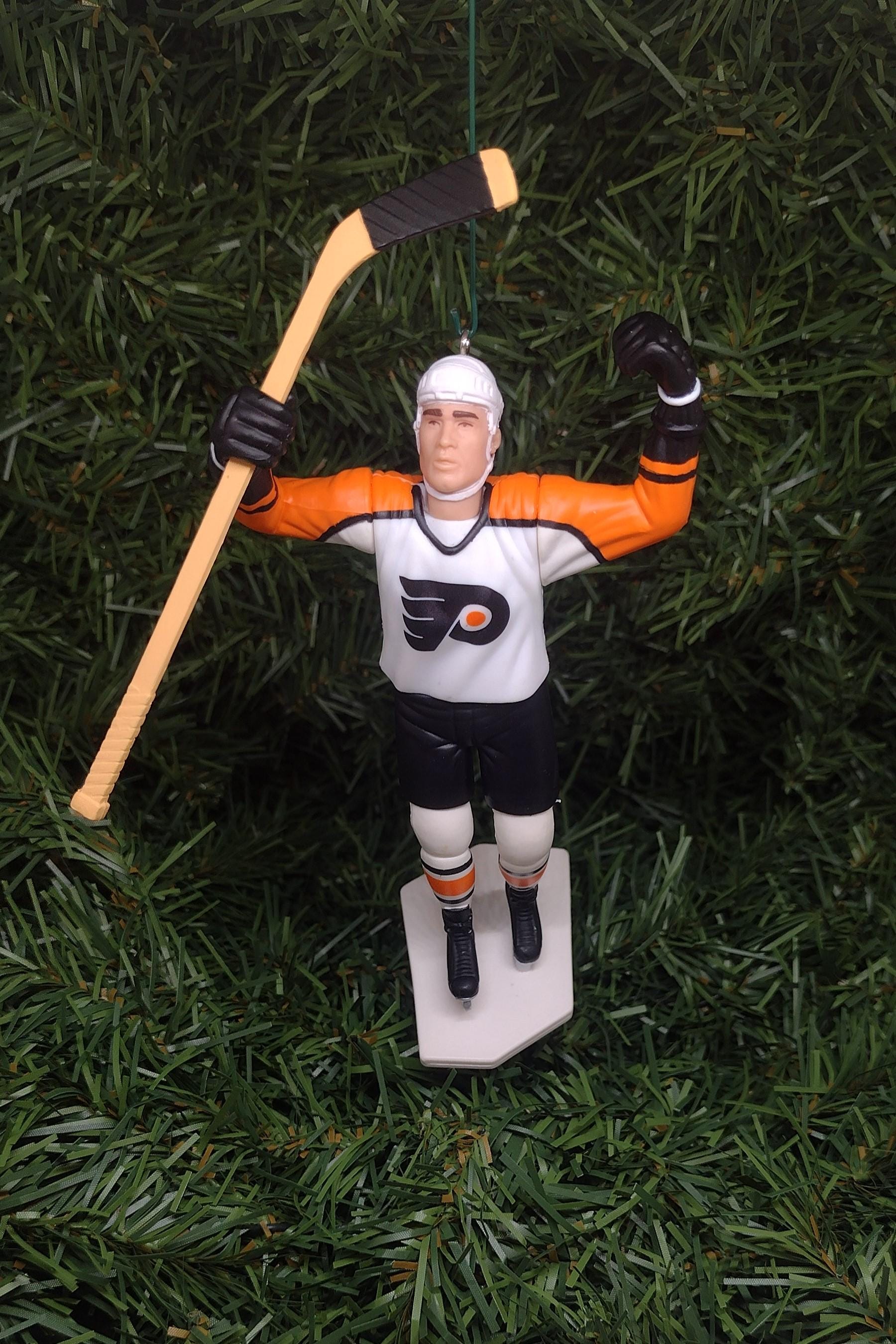 PHILADELPHIA FLYERS Christmas tree ornaments Eric Lindros/Ron Hextall/John LeClair/John Vanbiesbrouck xmas NHL hockey figures