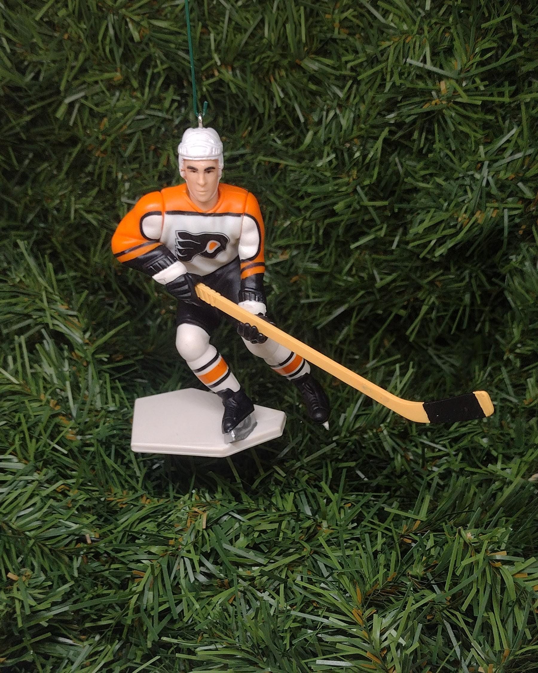 PHILADELPHIA FLYERS Christmas tree ornaments Eric Lindros/Ron Hextall/John LeClair/John Vanbiesbrouck xmas NHL hockey figures