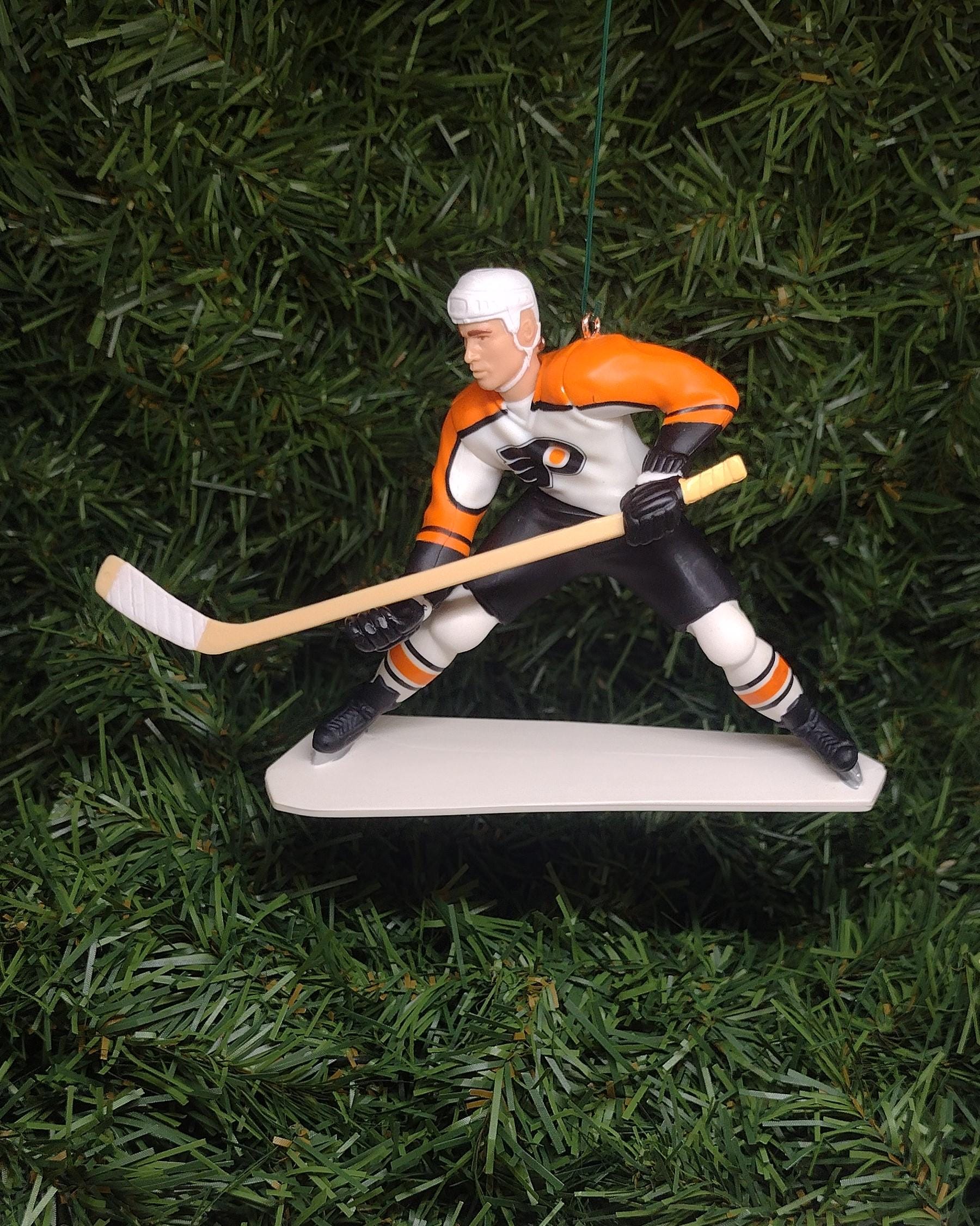 PHILADELPHIA FLYERS Christmas tree ornaments Eric Lindros/Ron Hextall/John LeClair/John Vanbiesbrouck xmas NHL hockey figures