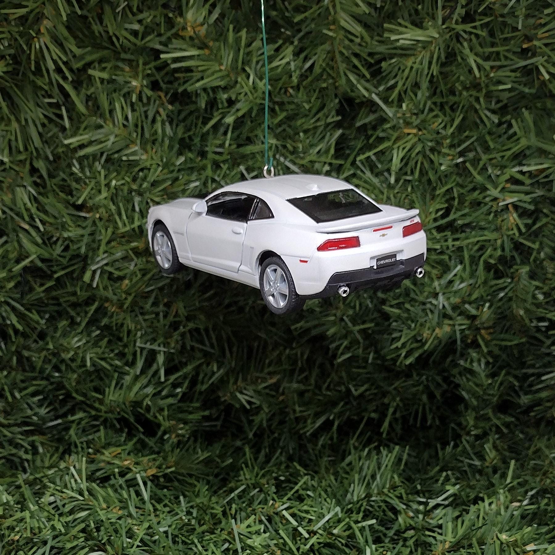 Chevy Camaro Ornament 2014 Christmas Tree Decoration Fun Automotive Xmas Gift Idea 5 inch Chevrolet White