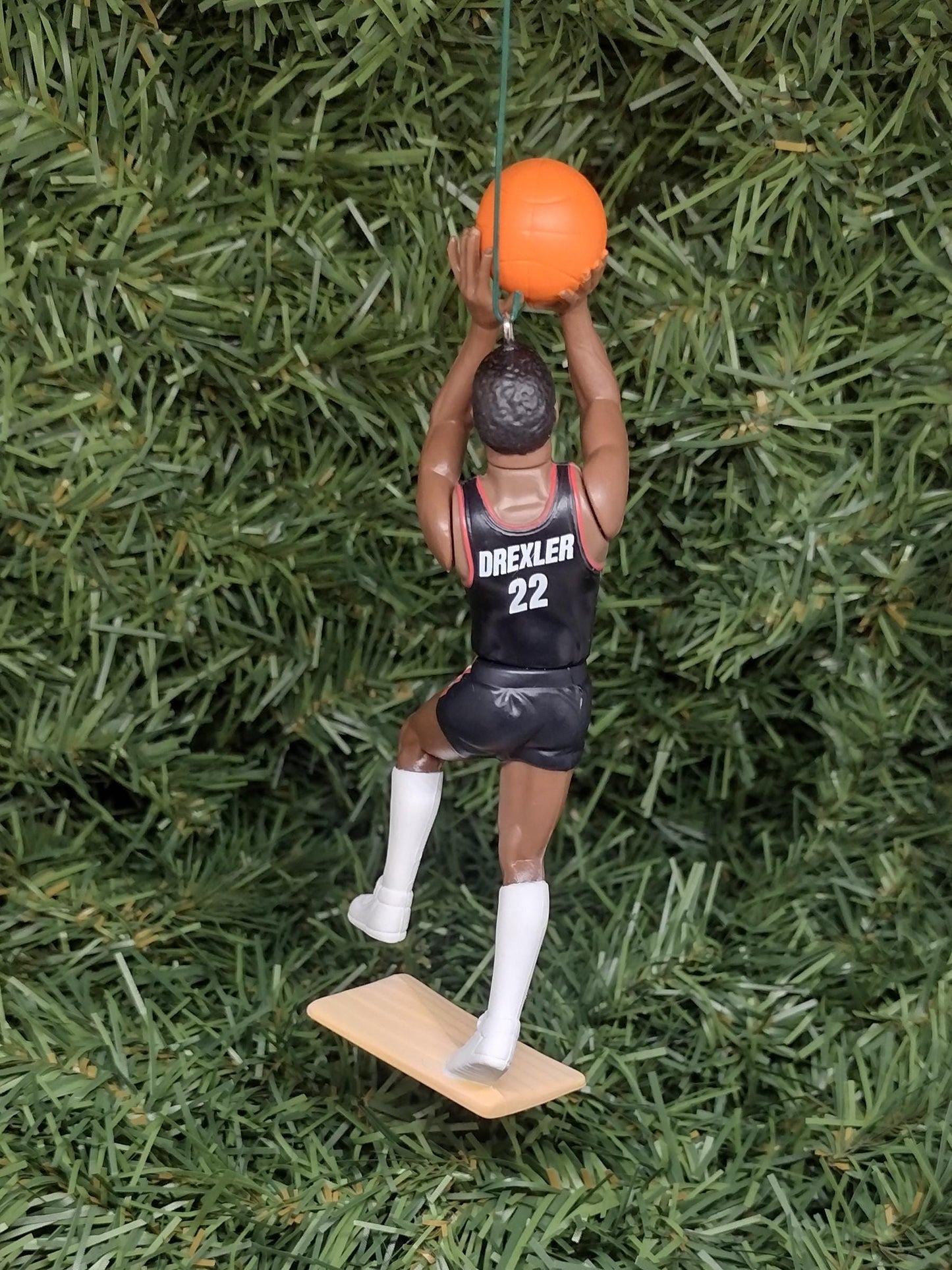 PORTLAND TRAIL BLAZERS Christmas ornament Clyde Drexler/Cliff Robinson xmas tree nba basketball figure unique gift idea