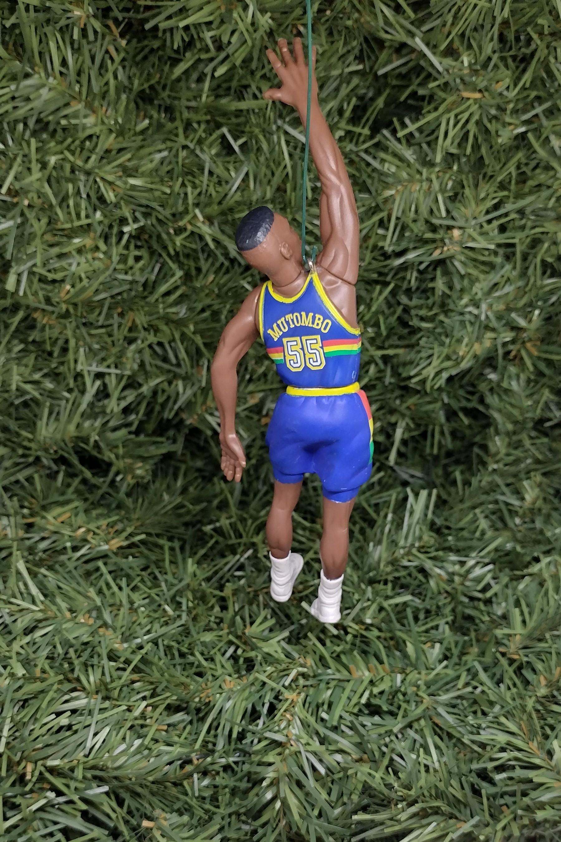 DENVER NUGGETS ornaments Christmas tree decoration Dikembe Mutombo/Antonio McDyess unique Xmas gift idea