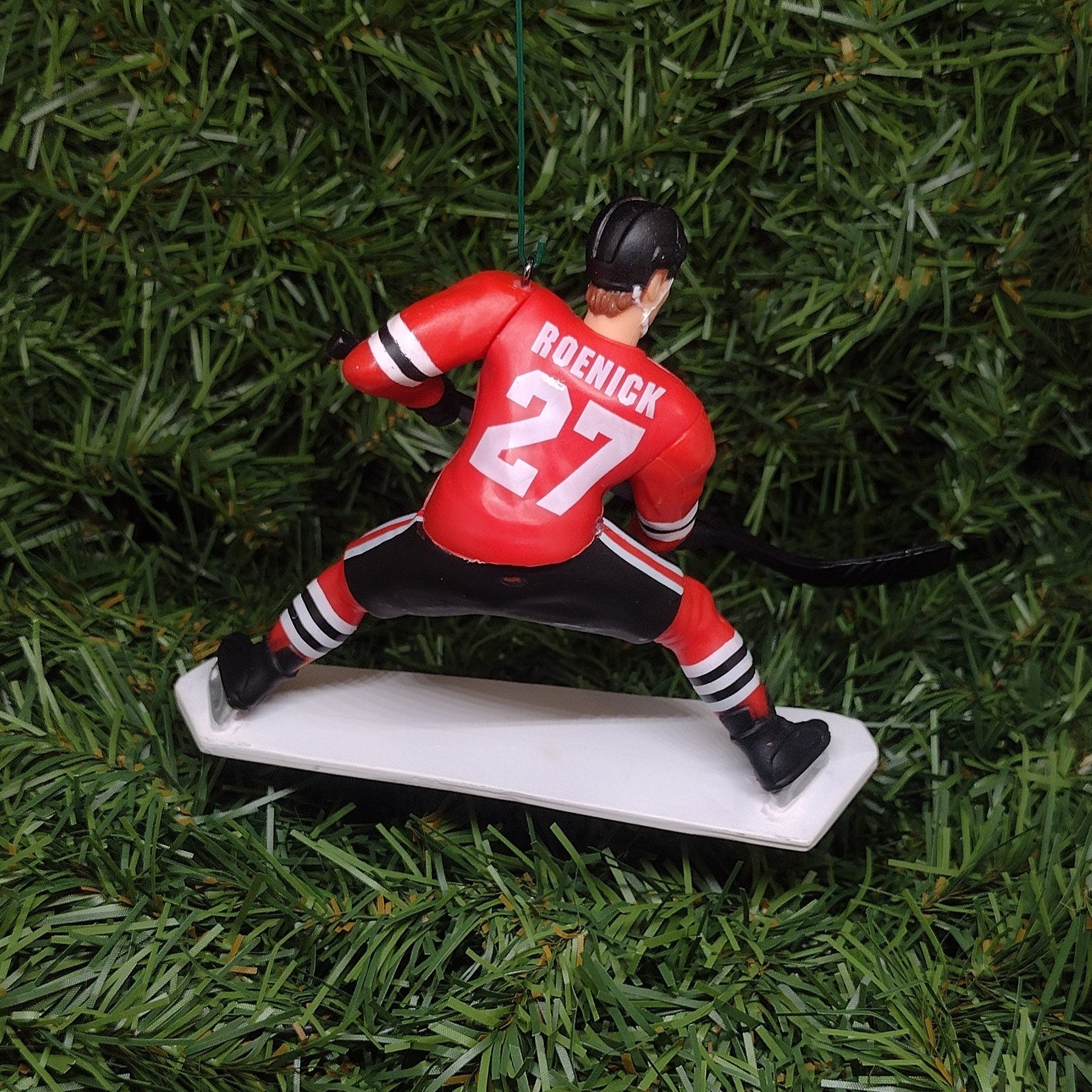 CHICAGO BLACKHAWKS Ornament Chris Chelios Jeremy Roenick Christmas Tree Decoration NHL Hockey Unique Gift Idea