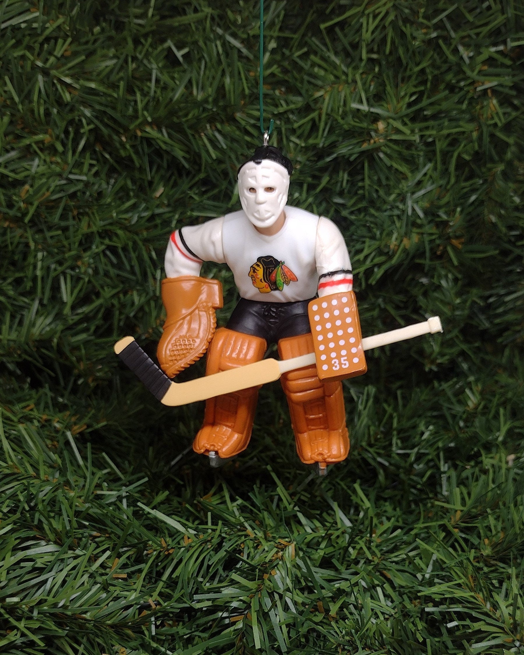 Tony Esposito CHICAGO BLACKHAWKS ornament Christmas tree decoration NHL hockey figure unique gift idea