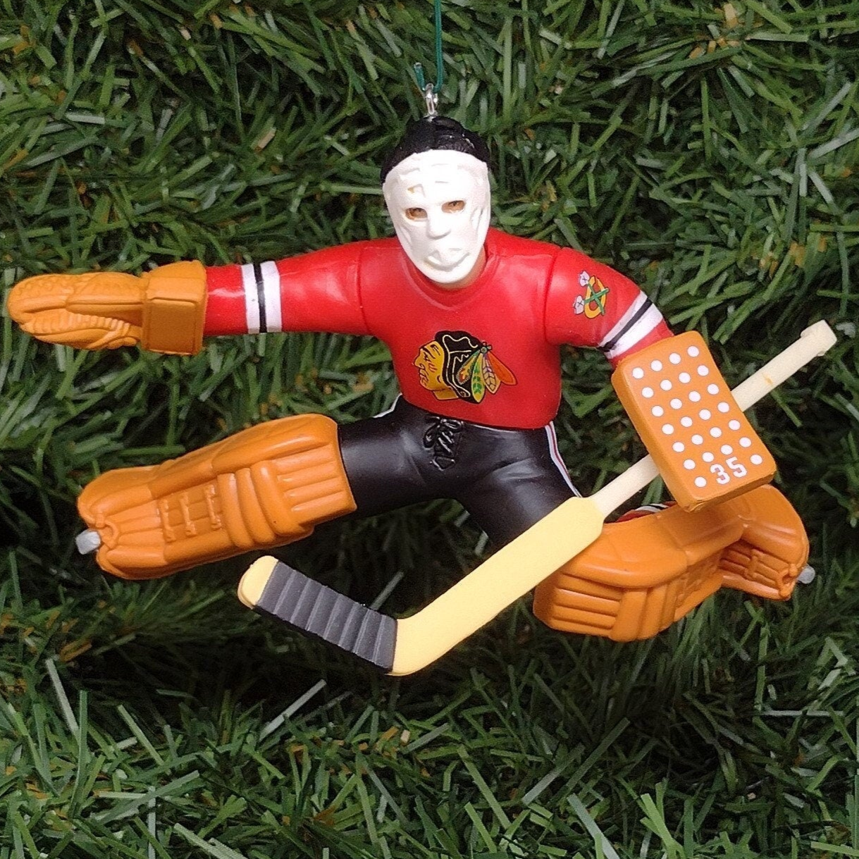 Tony Esposito CHICAGO BLACKHAWKS ornament Christmas tree decoration NHL hockey figure unique gift idea