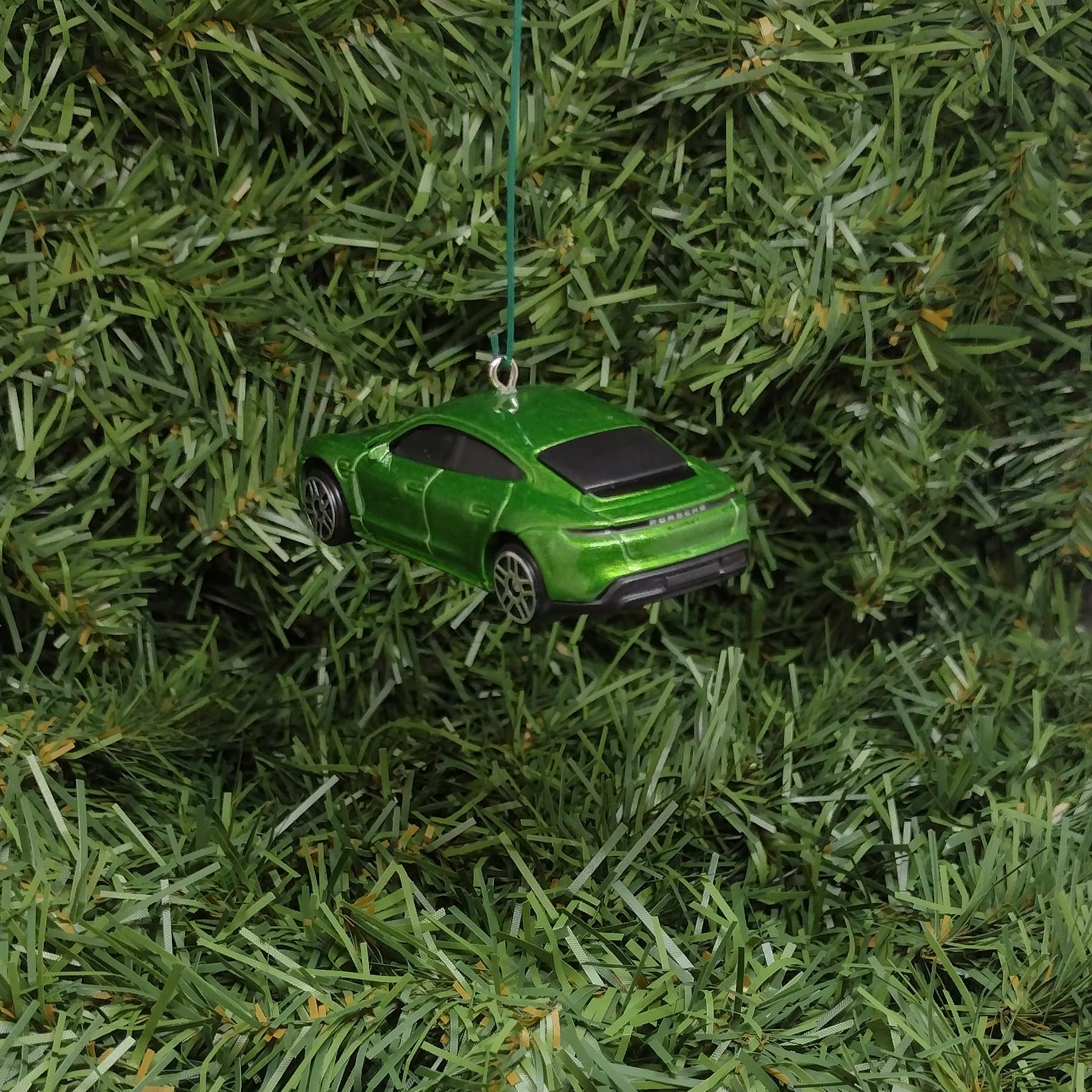 Porsche Taycan Ornament Turbo S Christmas Tree Decoration Unique Xmas gift idea 2020-2024