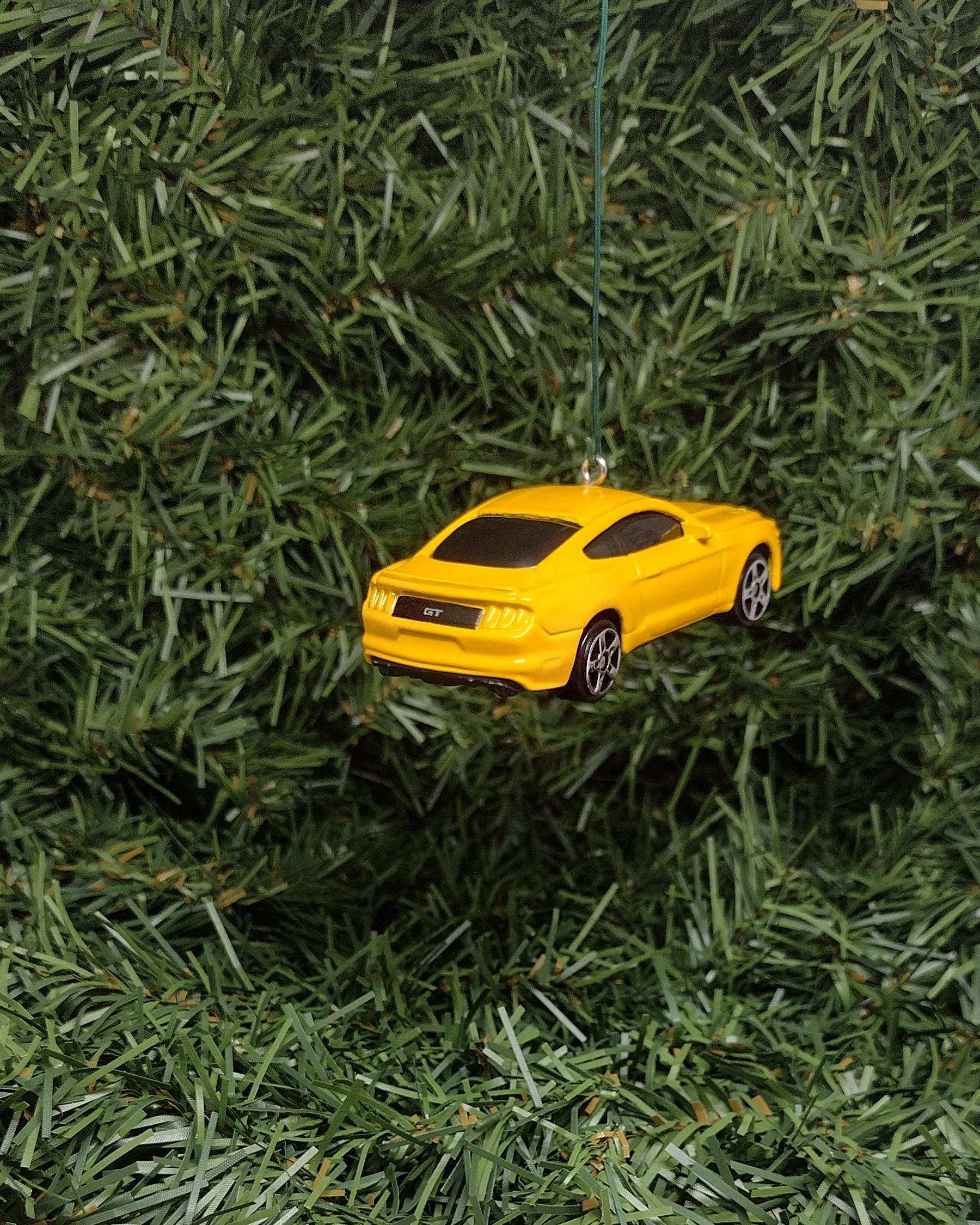 Ford Mustang 2015 GT Christmas Ornament Unique Xmas Tree Decoration Gift Idea Yellow