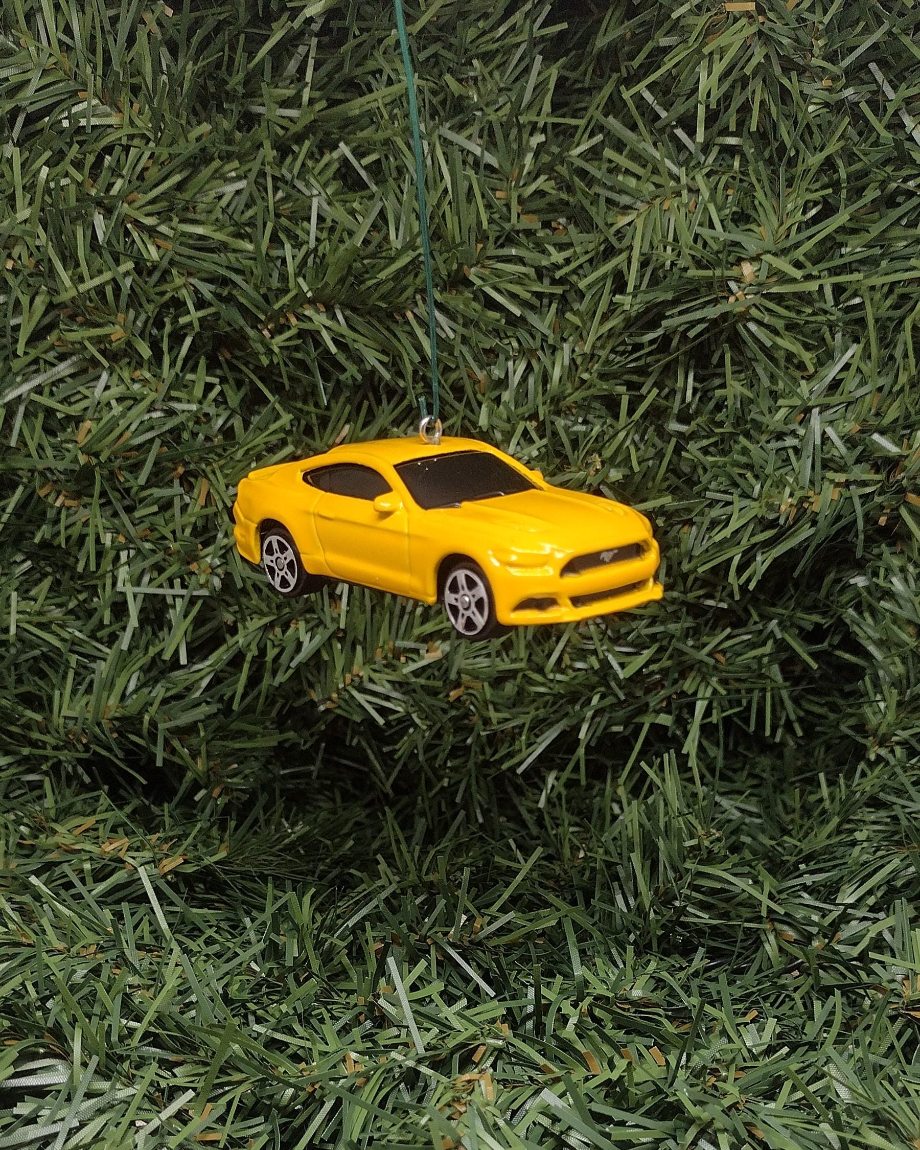 Ford Mustang 2015 GT Christmas Ornament Unique Xmas Tree Decoration Gift Idea Yellow