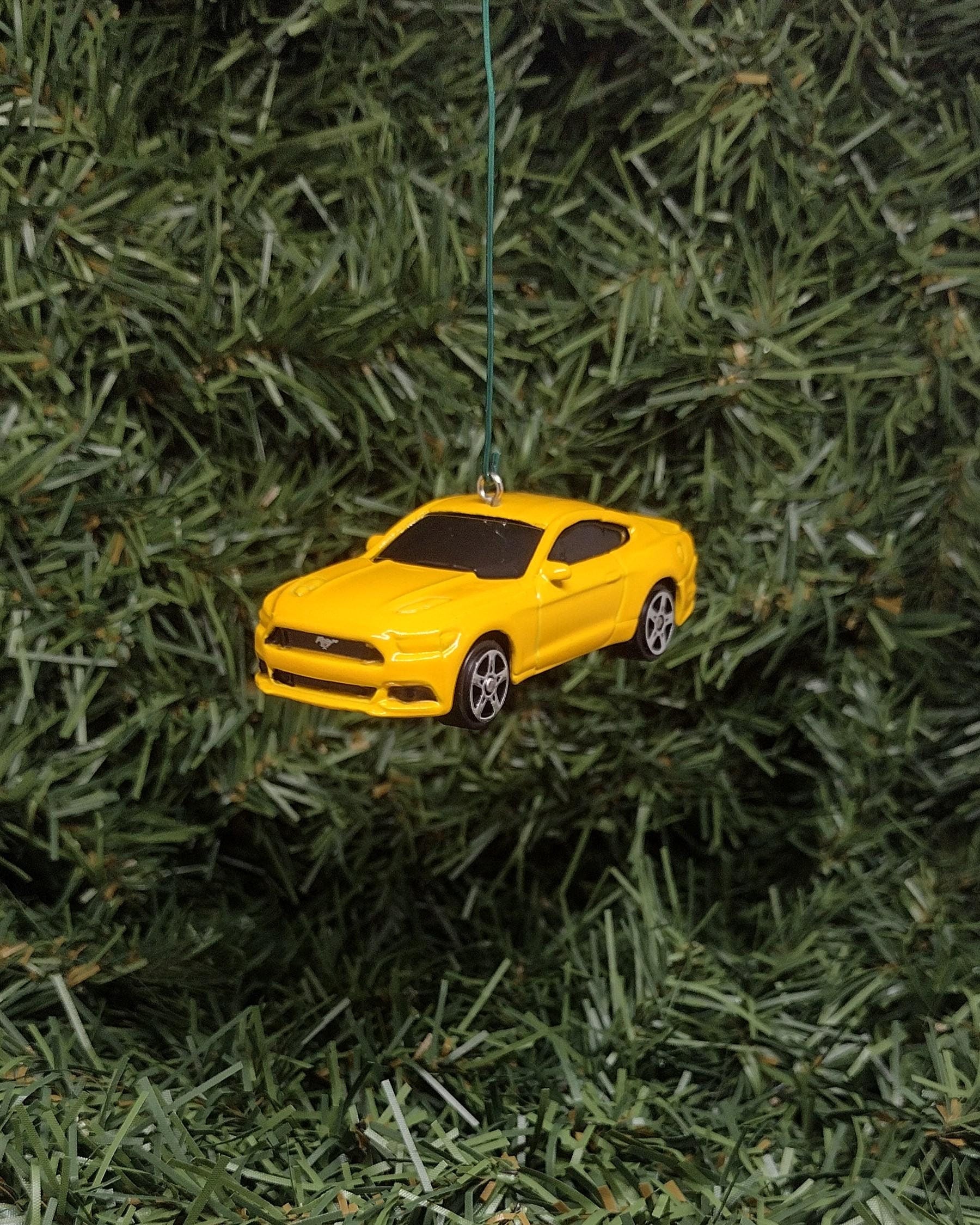 Ford Mustang 2015 GT Christmas Ornament Unique Xmas Tree Decoration Gift Idea Yellow