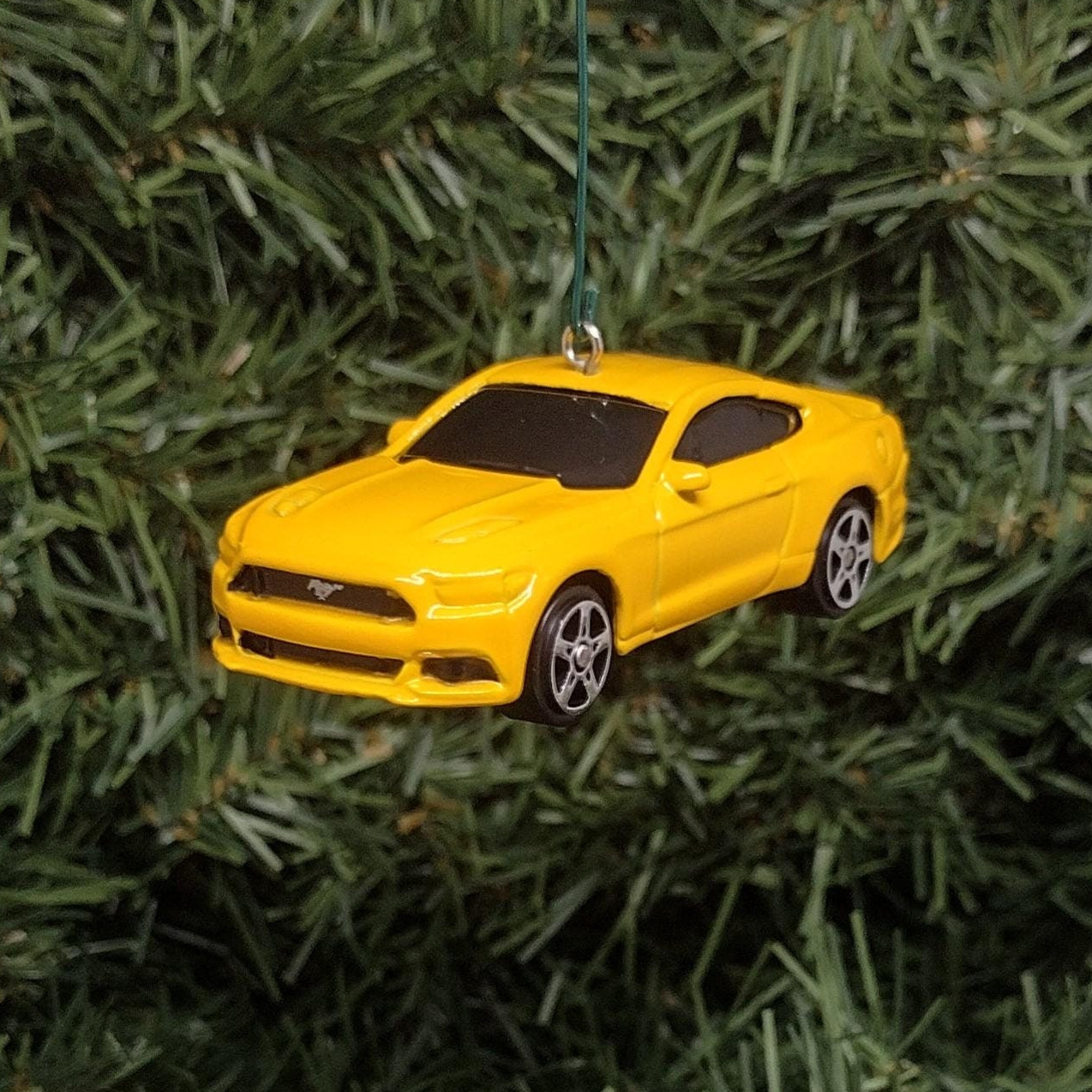 Ford Mustang 2015 GT Christmas Ornament Unique Xmas Tree Decoration Gift Idea Yellow