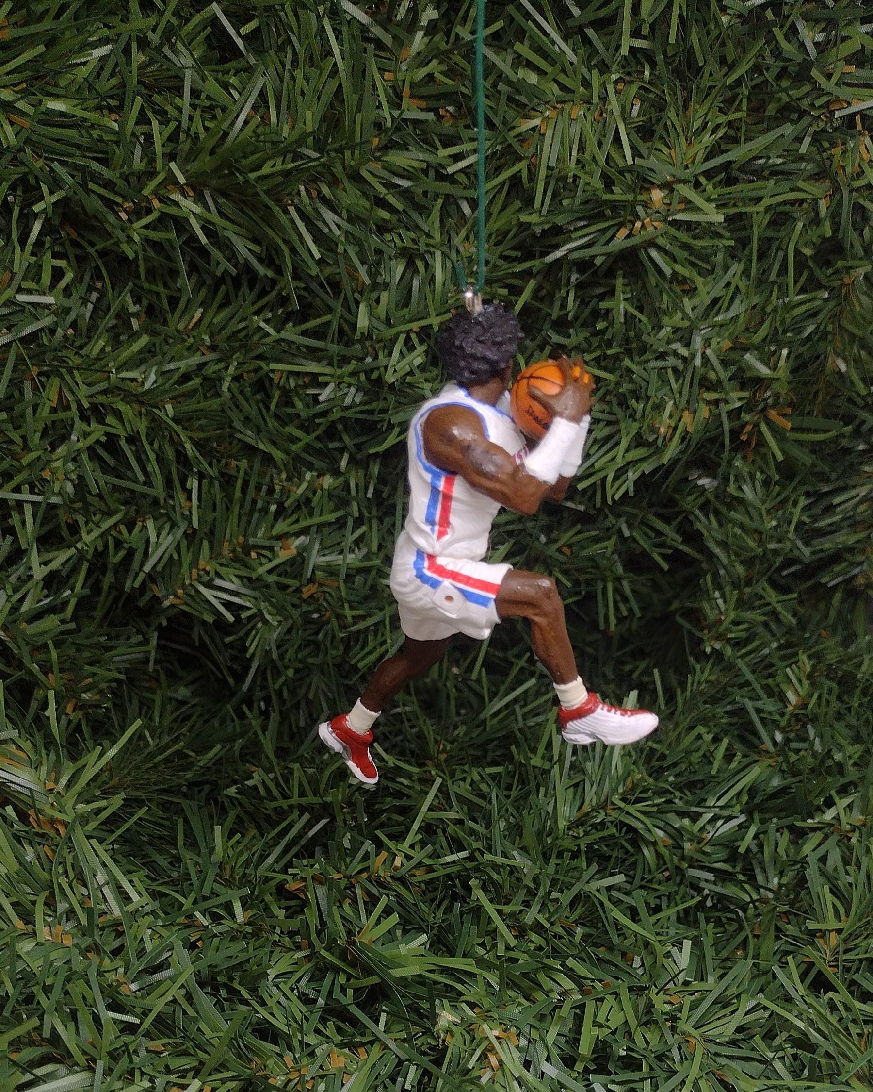 DETROIT PISTONS Ornament Christmas Tree Decoration Ben Wallace Unique Xmas Gift Idea NBA Basketball figure