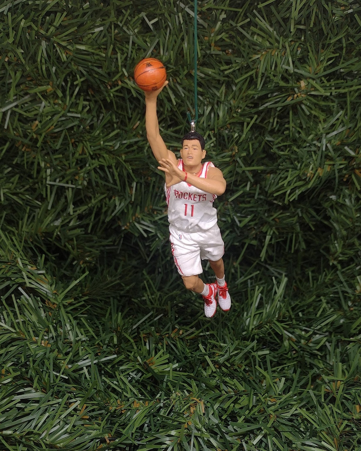 HOUSTON ROCKETS ornament Yao Ming Christmas gift idea nba basketball figure xmas tree