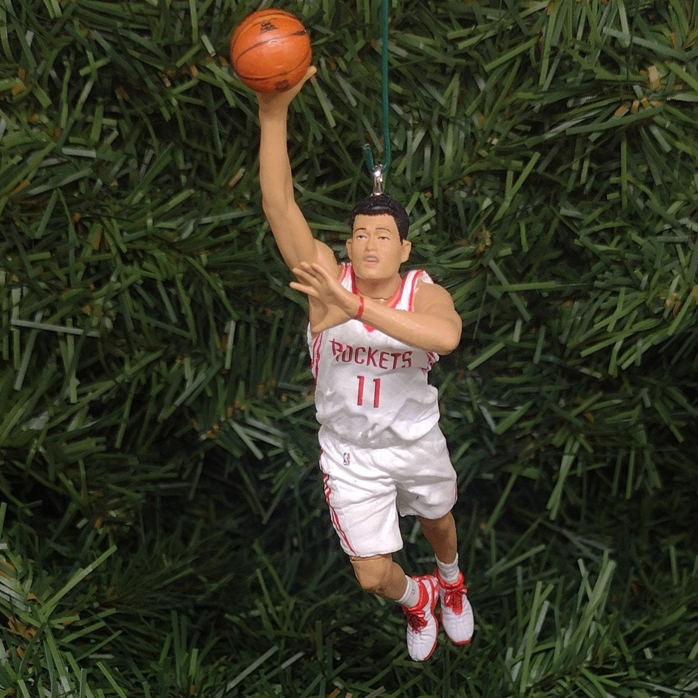 HOUSTON ROCKETS Ornament Yao Ming Christmas Gift Idea Unique Xmas Tree Decoration NBA Basketball Figure