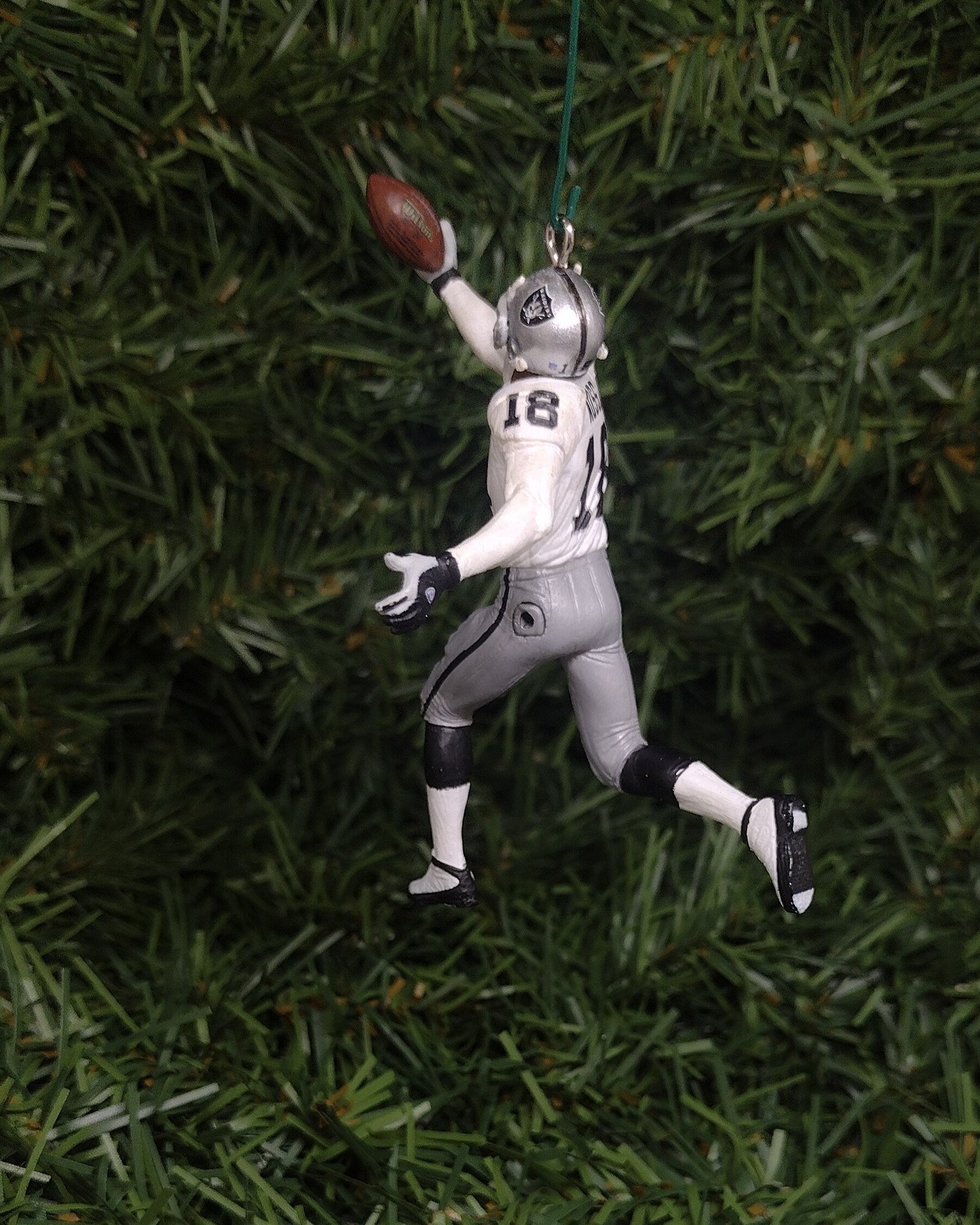 Randy Moss Oakland Raiders Ornament Christmas Gift Idea Unique Xmas Tree Decoration NFL football figure Las Vegas