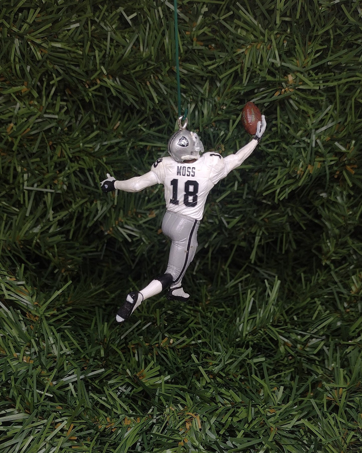 Randy Moss Oakland Raiders Ornament Christmas Gift Idea Unique Xmas Tree Decoration NFL football figure Las Vegas