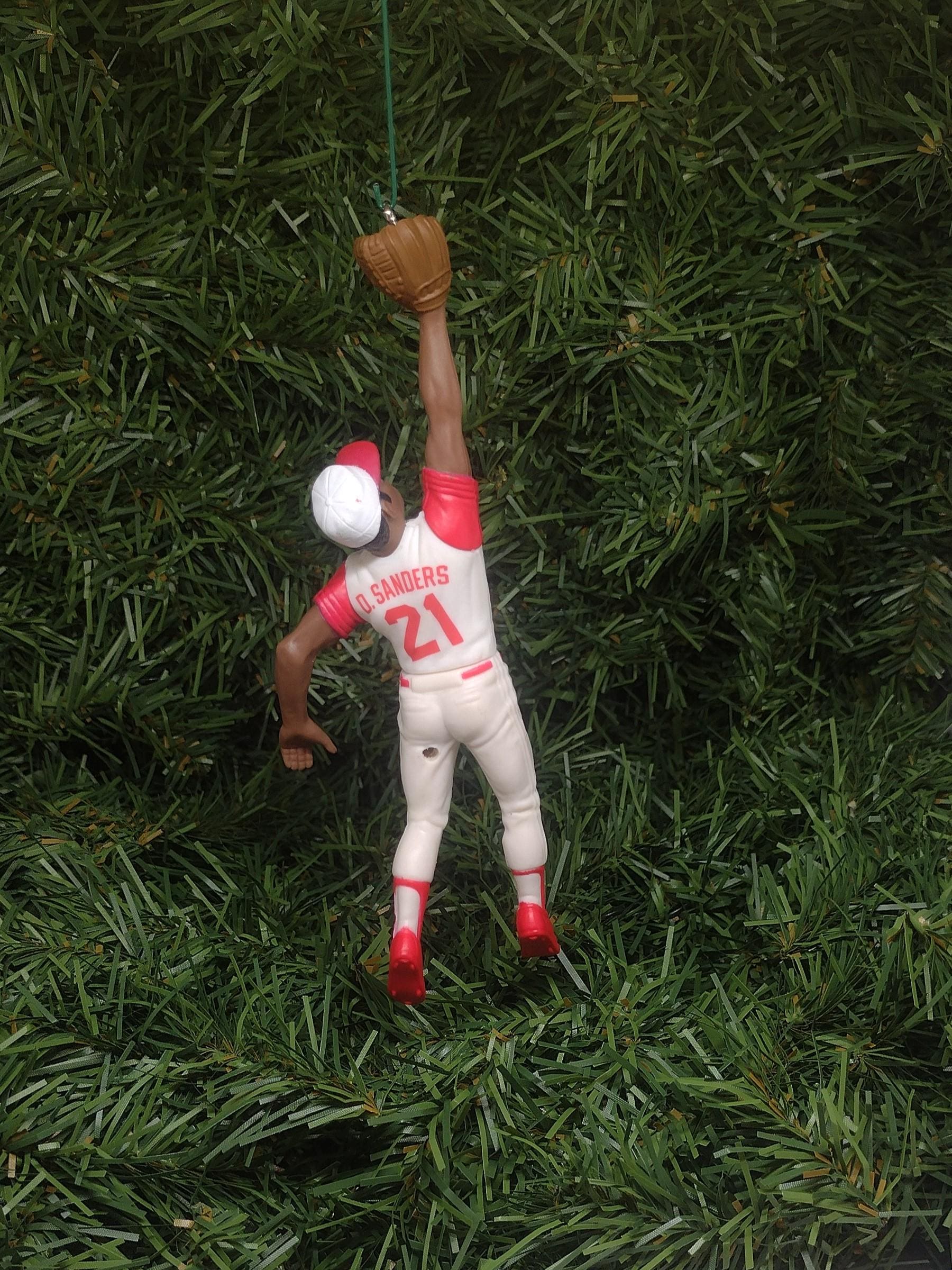 Deion Sanders CINCINNATI REDS Christmas tree ornament MLB baseball xmas figure unique gift