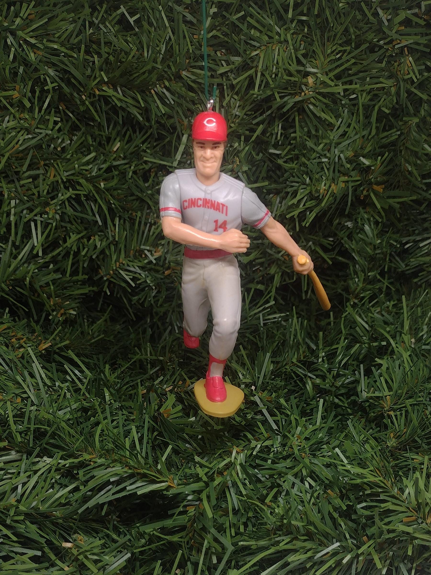 Pete Rose "Charlie Hustle" CINCINNATI REDS Christmas tree ornament MLB baseball xmas figure unique gift