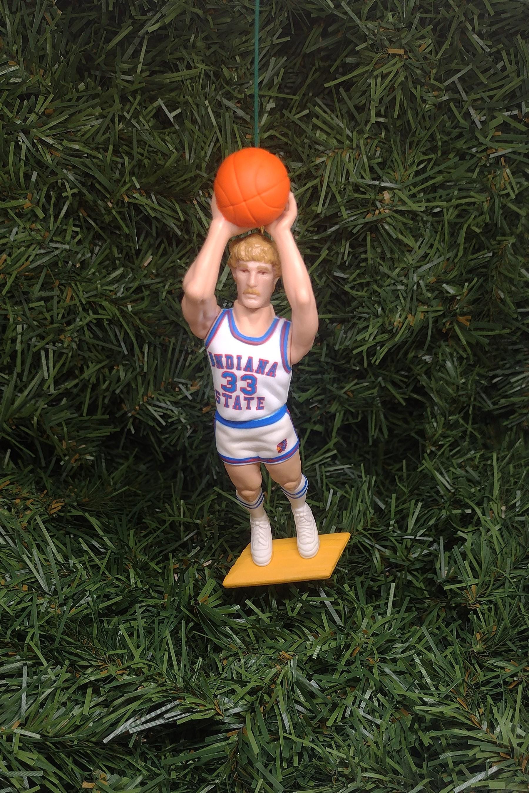 INDIANA STATE SYCAMORES Christmas ornament Larry Bird xmas tree ncaa basketball figure unique gift idea Sycamore ornaments