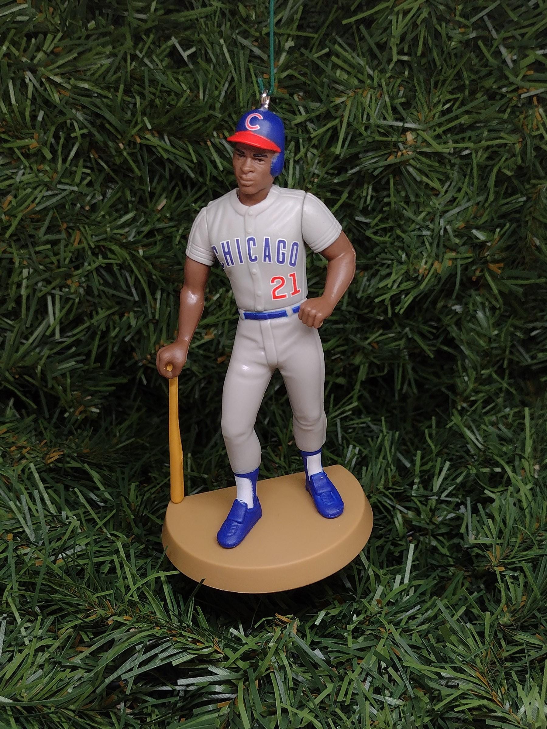 CHICAGO CUBS Christmas Ornaments Sammy Sosa Unique Gift Idea MLB Baseball Figure Xmas Tree Decoration