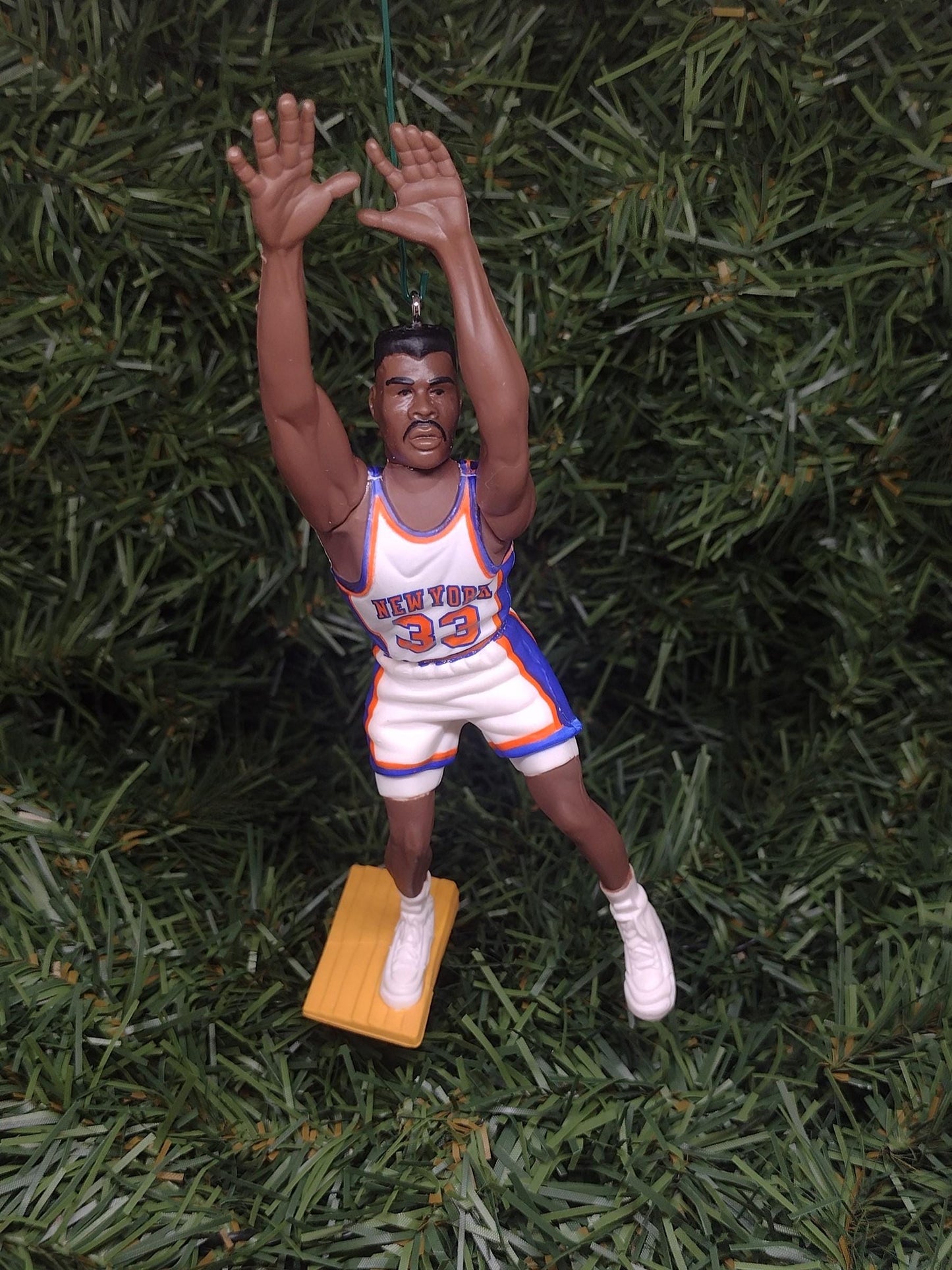 Patrick Ewing NEW YORK KNICKS Christmas tree ornament xmas nba basketball figure unique gift idea Knick ornaments