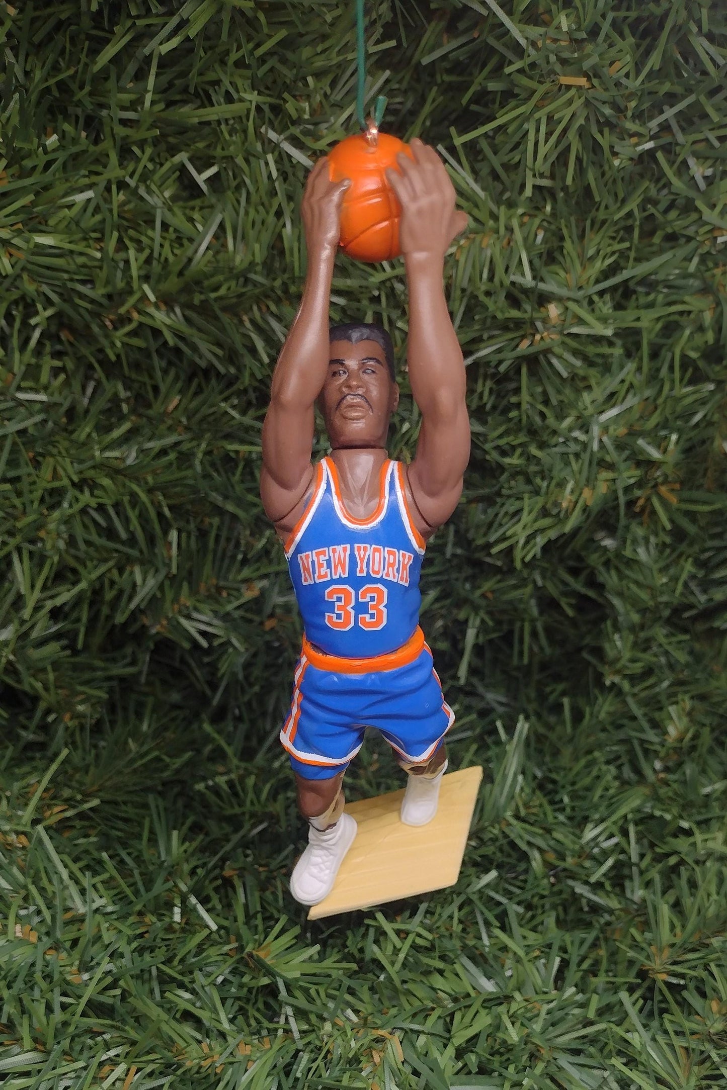 Patrick Ewing NEW YORK KNICKS Christmas tree ornament xmas nba basketball figure unique gift idea Knick ornaments