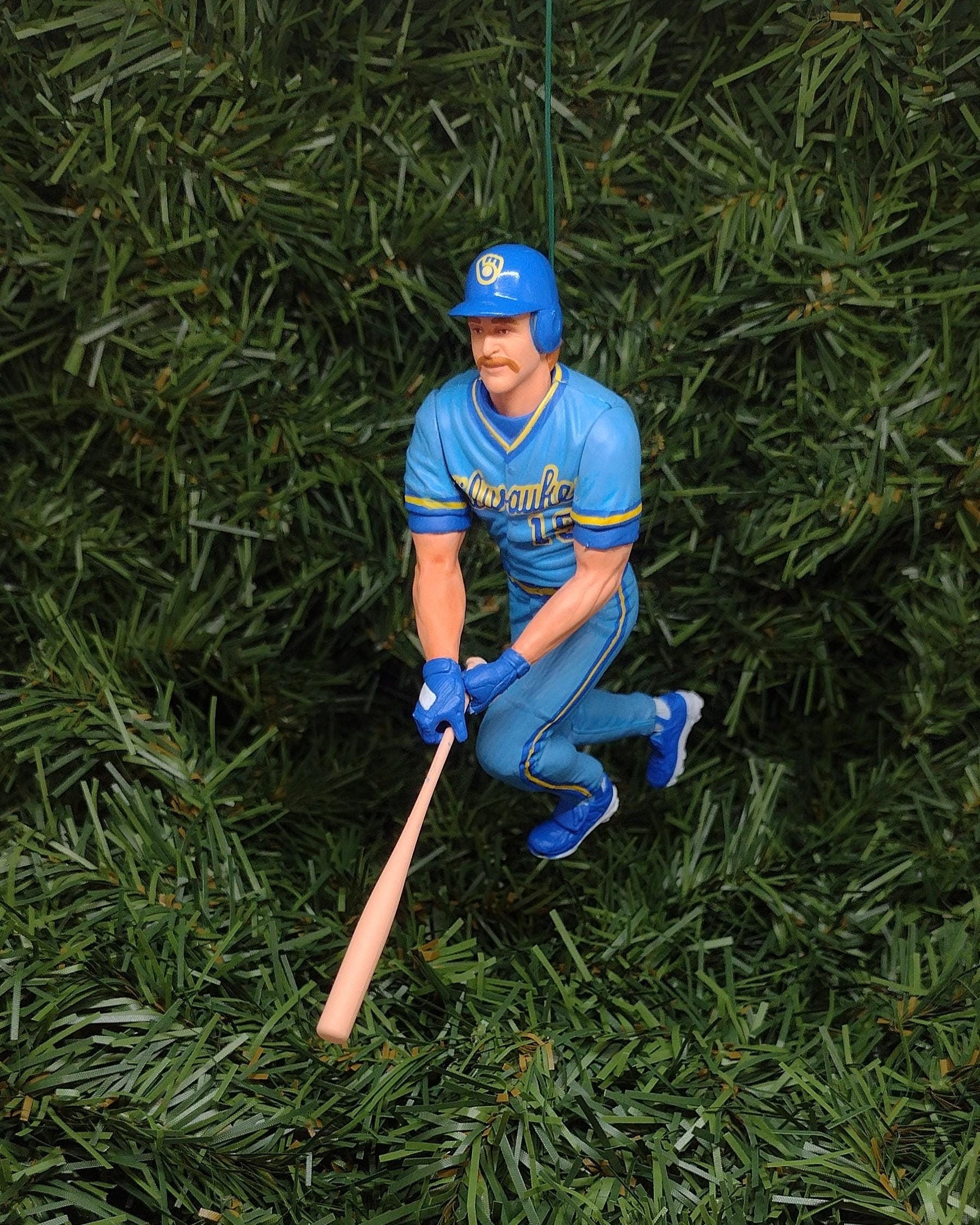 Robin Yount MILWAUKEE BREWERS Christmas tree ornament MLB baseball xmas figure great gift idea