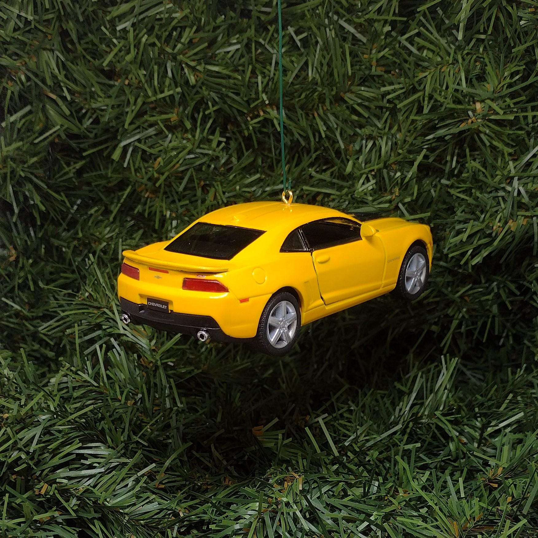 Chevy Camaro Ornament 2014 Christmas Tree Decoration Fun Automotive Xmas Gift Idea 5 inches long Chevrolet Yellow