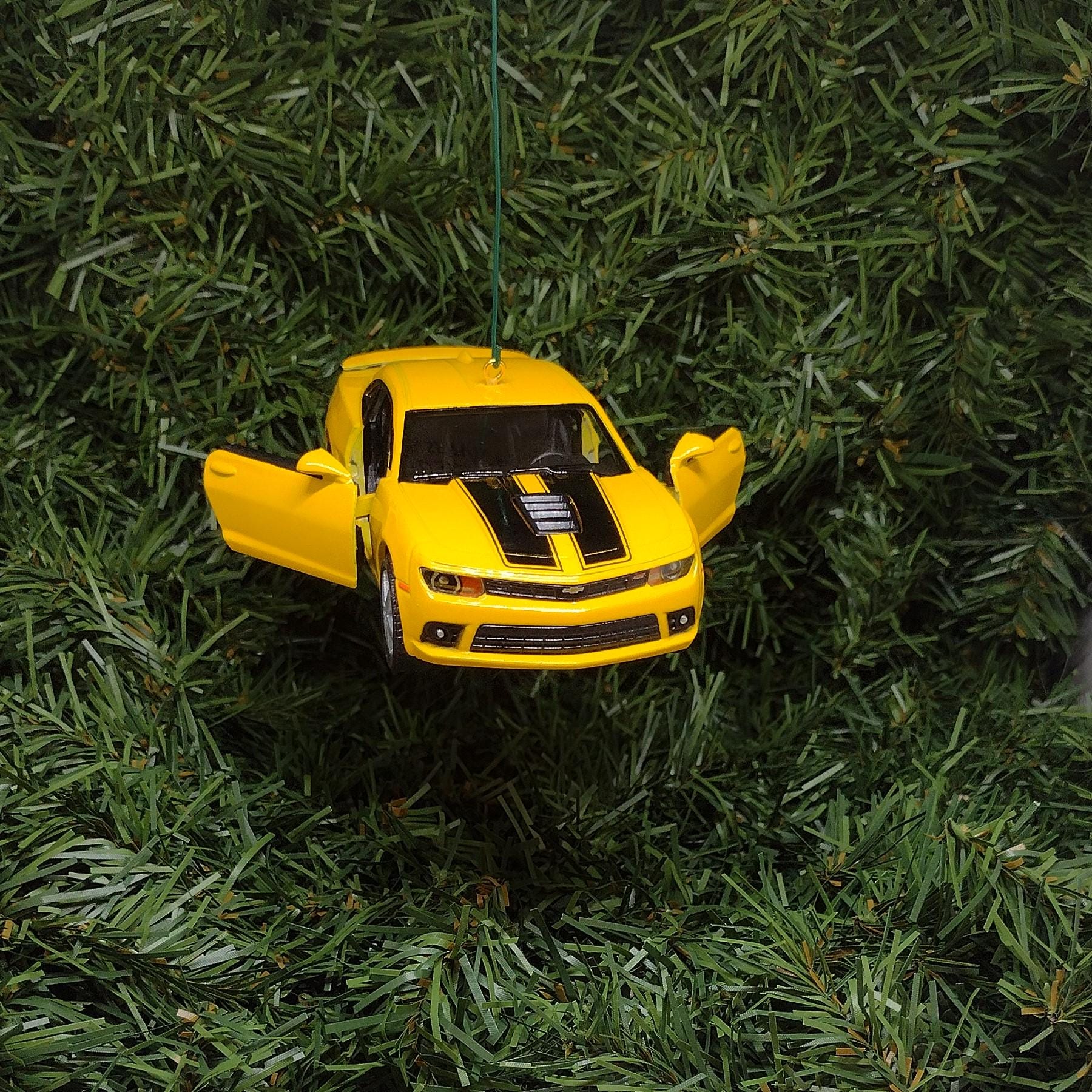 Chevy Camaro Ornament 2014 Christmas Tree Decoration Fun Automotive Xmas Gift Idea 5 inches long Chevrolet Yellow