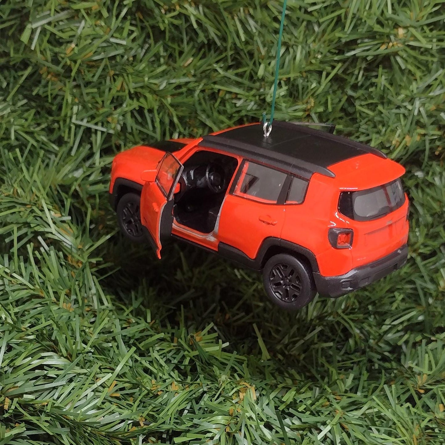 JEEP RENEGADE Ornament Christmas Gift Idea Unique Xmas Tree Decoration 4x4 SUV Orange 5 Inch