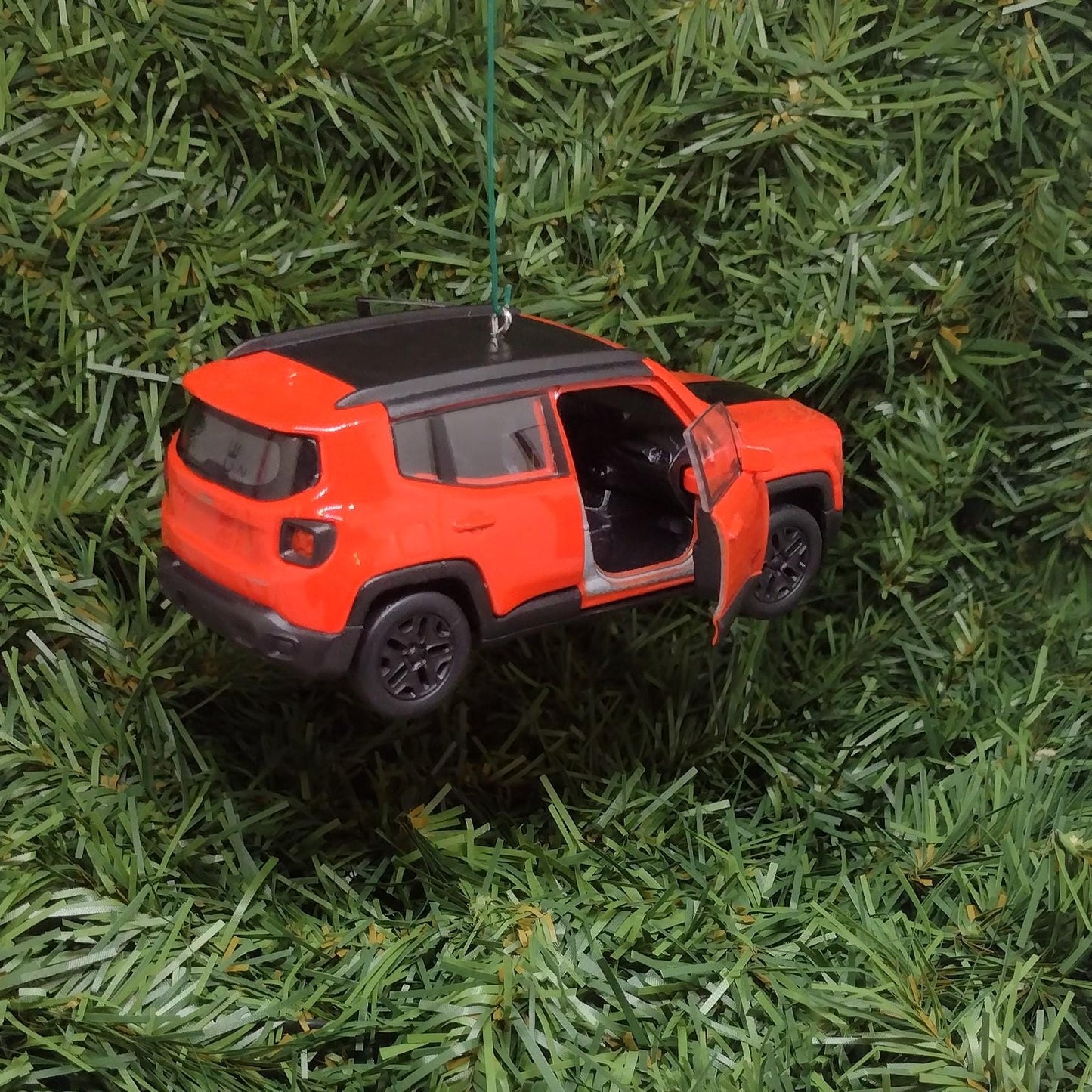 JEEP RENEGADE Ornament Christmas Gift Idea Unique Xmas Tree Decoration 4x4 SUV Orange 5 Inch