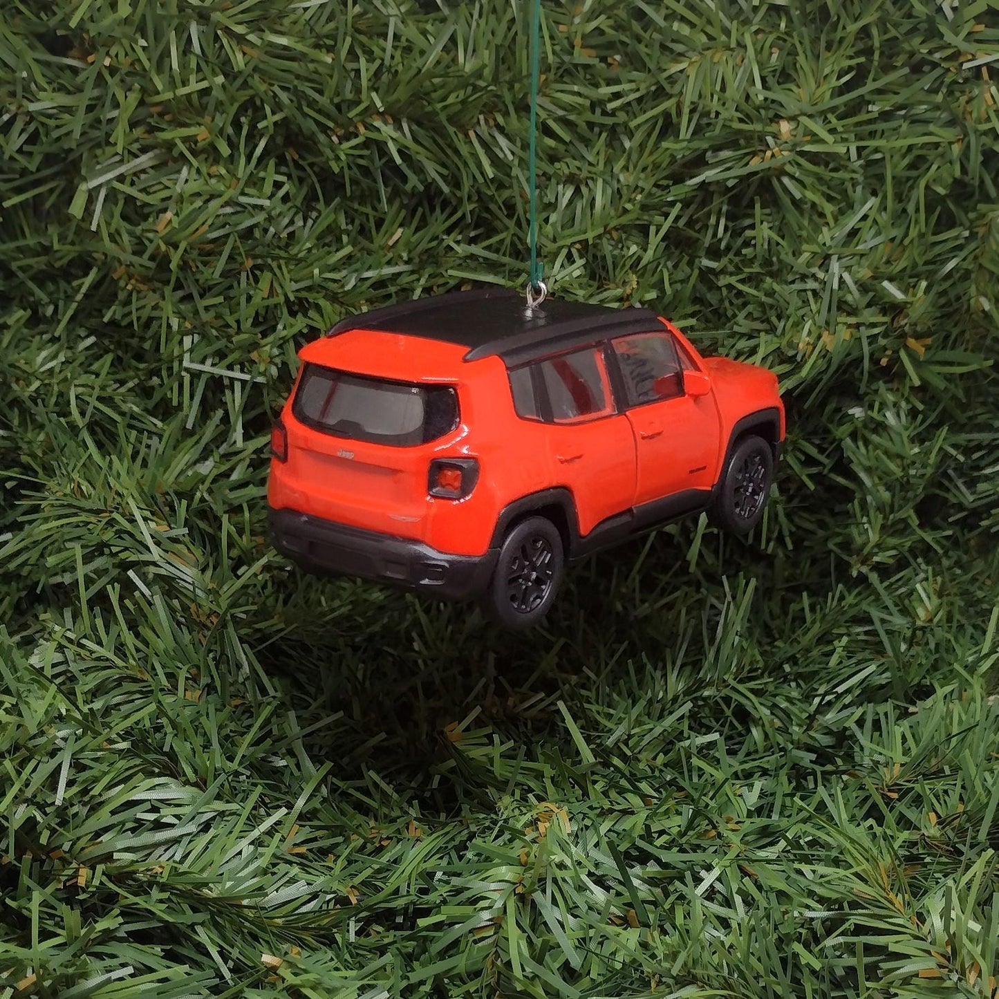 JEEP RENEGADE Ornament Christmas Gift Idea Unique Xmas Tree Decoration 4x4 SUV Orange 5 Inch