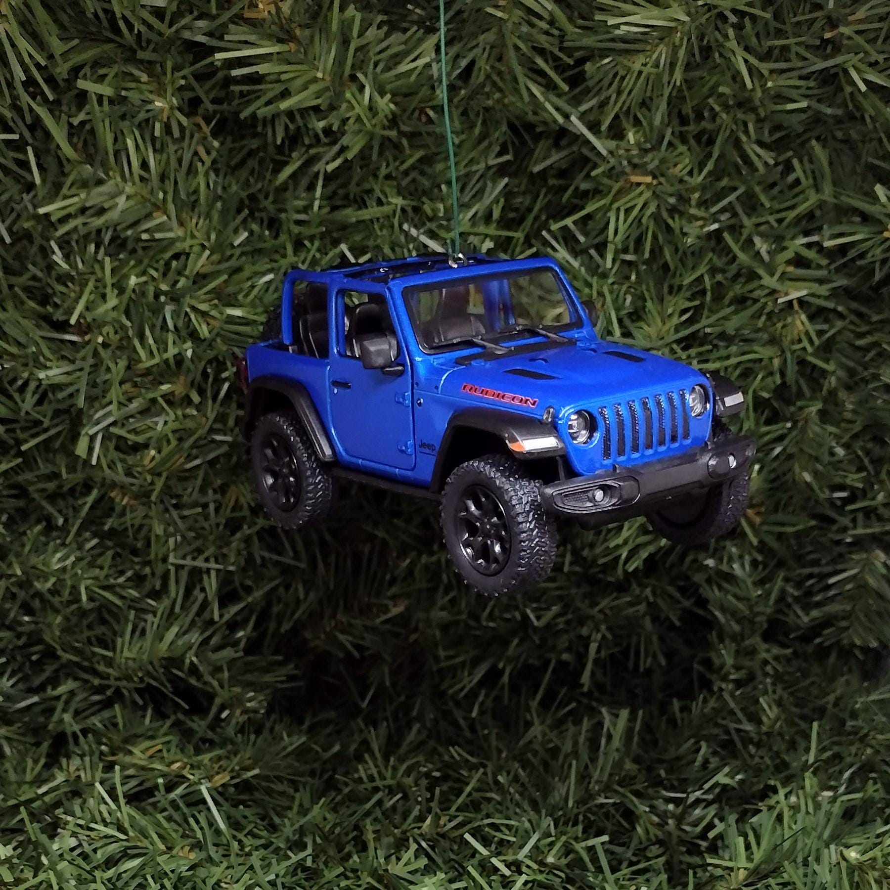 JEEP Wrangler Christmas Ornament OPEN TOP Gift Idea Fun Xmas tree Decoration 5 inch 2018 blue