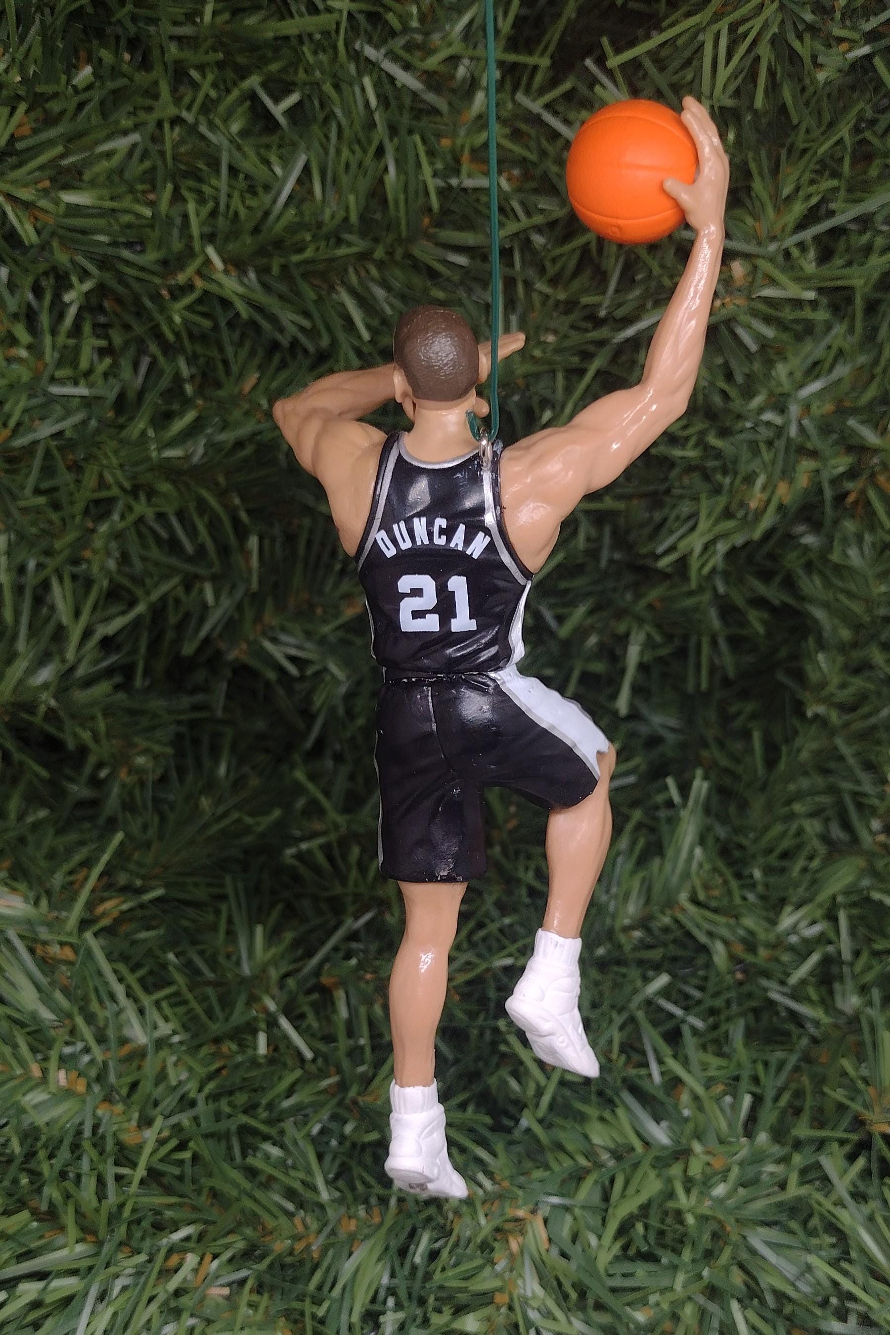 Tim Duncan SAN ANTONIO SPURS Christmas ornament xmas tree nba basketball figure unique gift idea spur ornaments