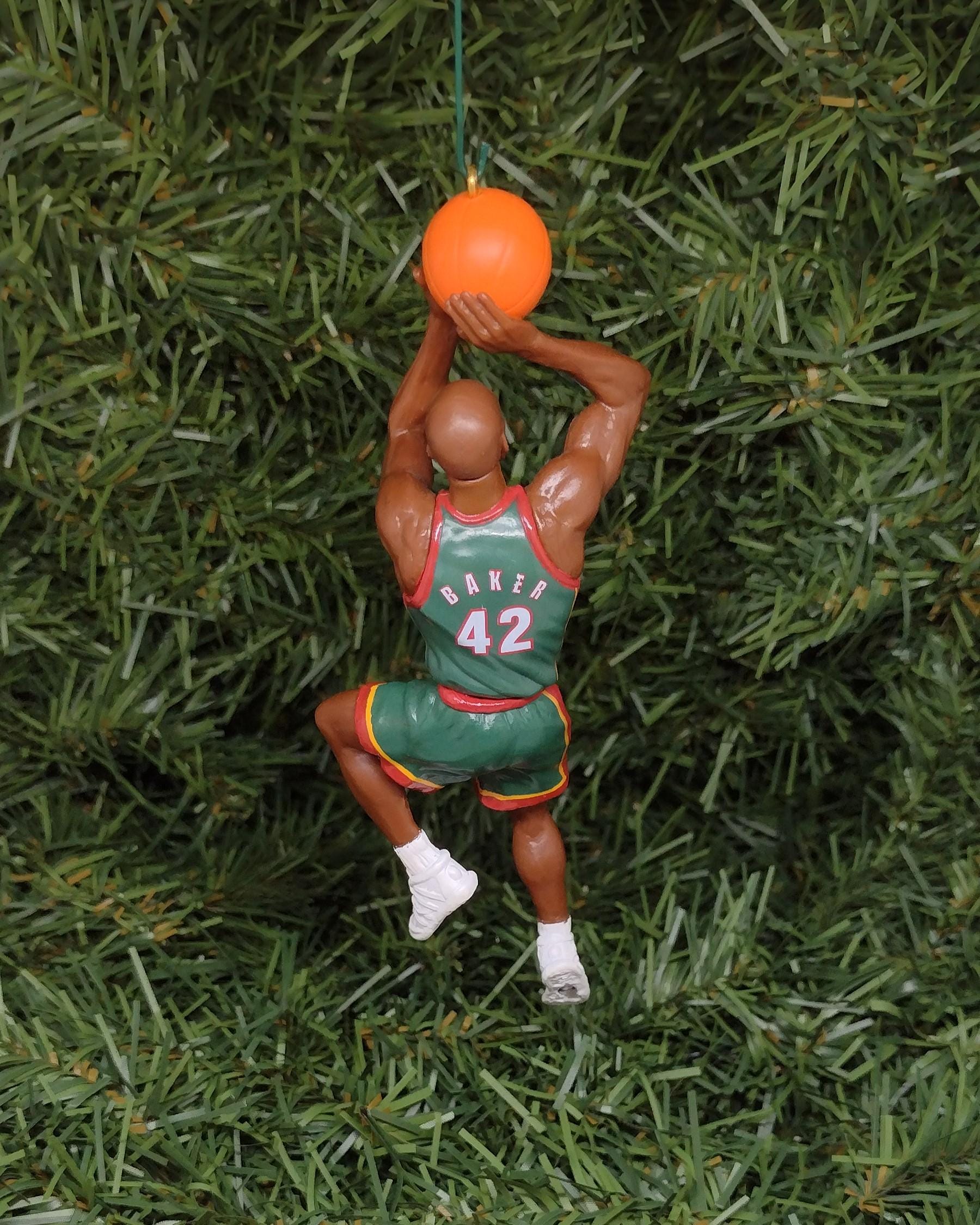 SEATTLE SONICS Christmas ornament Shawn Kemp/Gary Payton/Vin Baker Unique Xmas tree decoration NBA basketball Supersonics