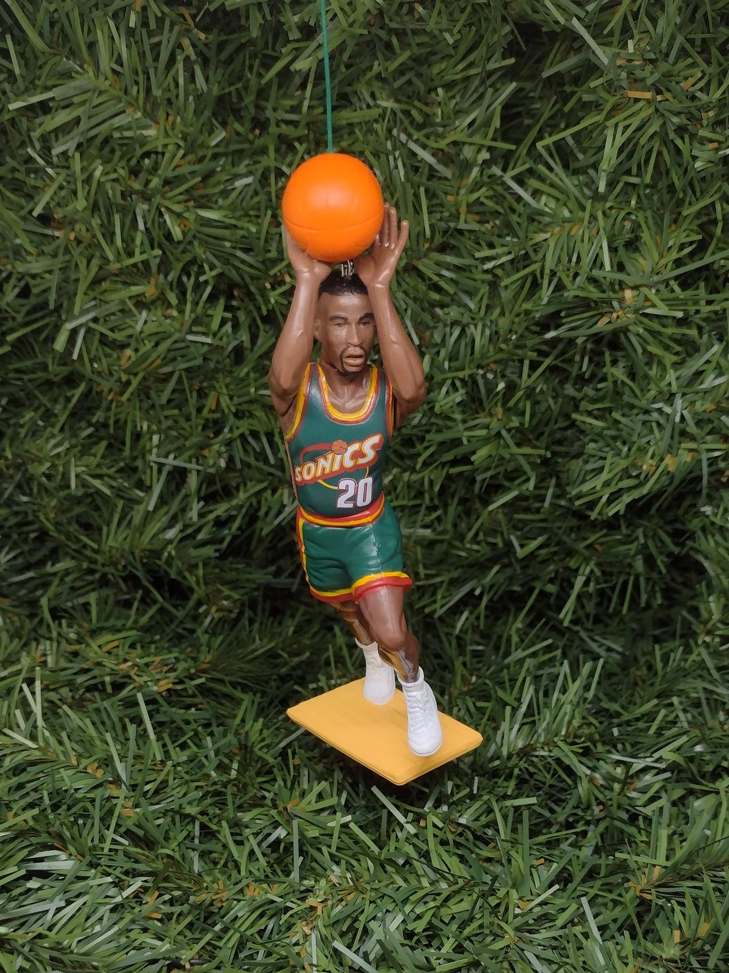 SEATTLE SONICS Christmas ornament Shawn Kemp/Gary Payton/Vin Baker Unique Xmas tree decoration NBA basketball Supersonics