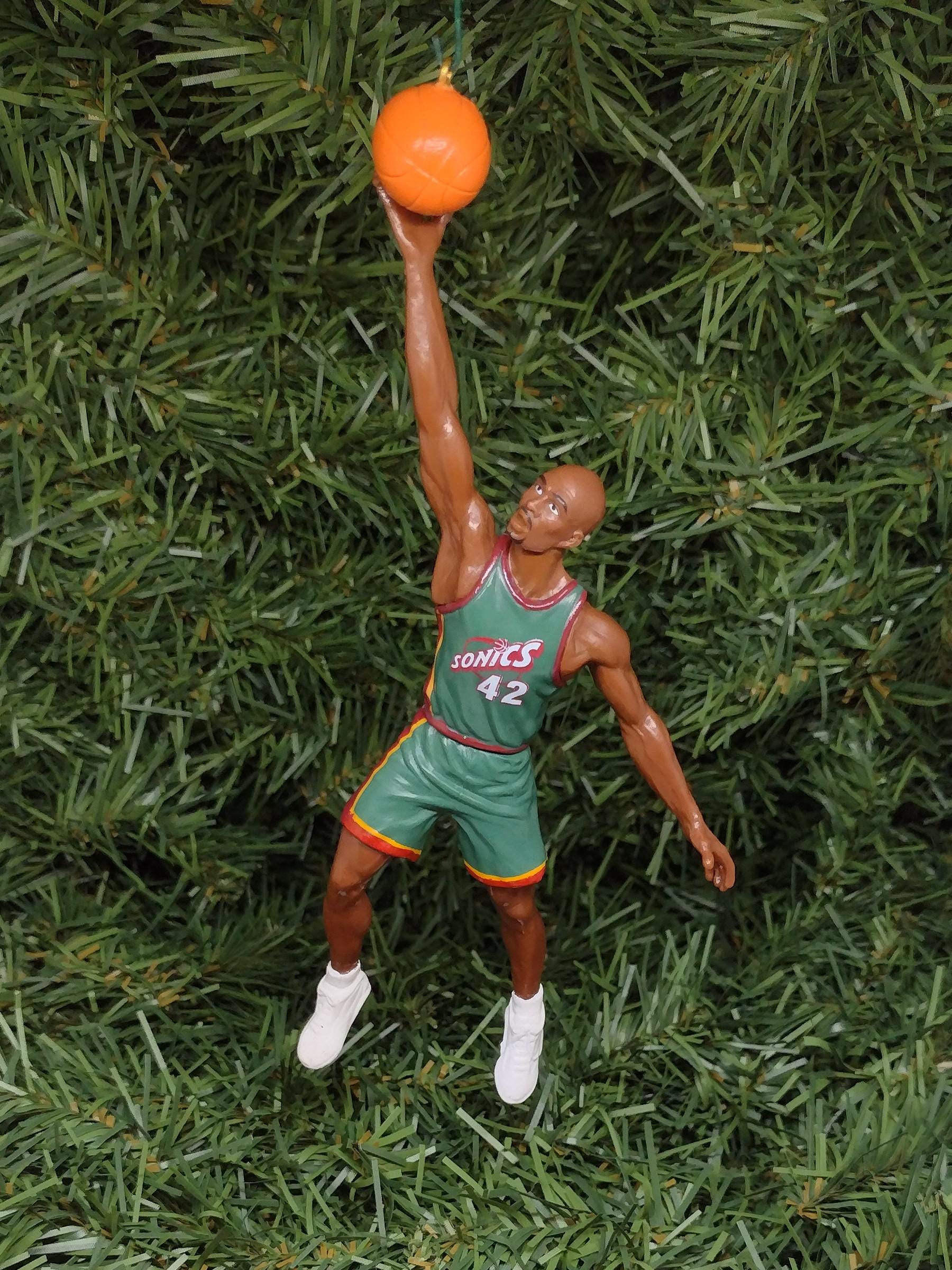 SEATTLE SONICS Christmas Ornament Shawn Kemp/Gary Payton/Vin Baker Unique Xmas Tree Decoration NBA Basketball Supersonics