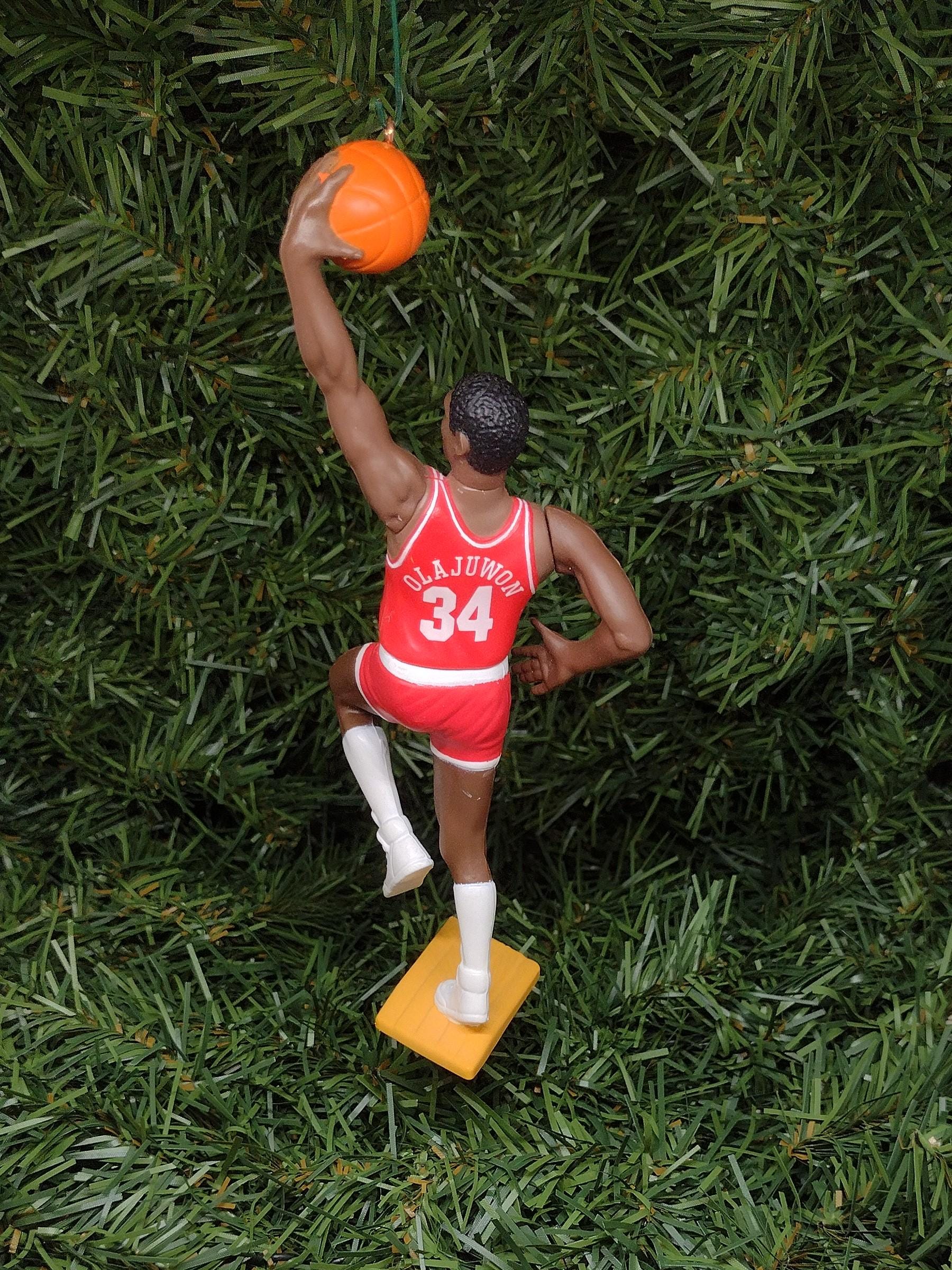 HOUSTON ROCKETS Christmas Ornament Hakeem Olajuwon/Charles Barkley/Clyde Drexler/Scottie Pippen Unique Gift Idea NBA Basketball