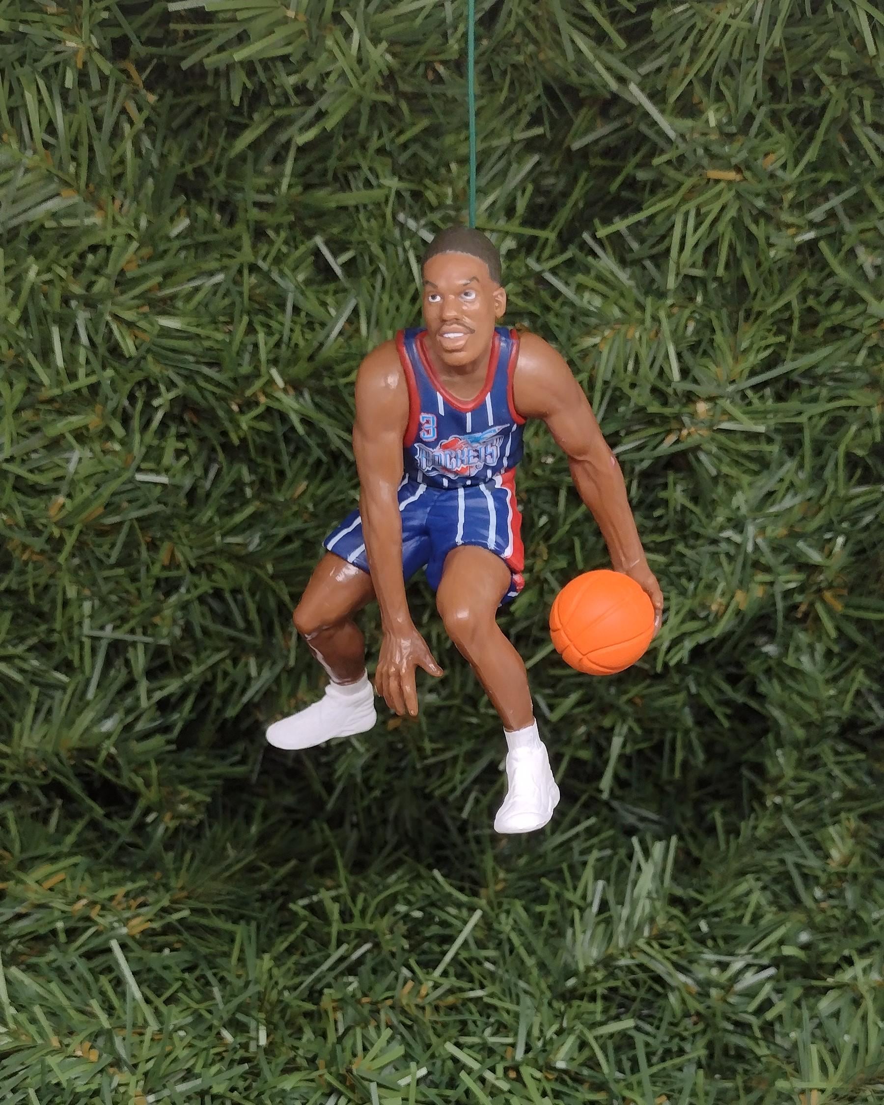 HOUSTON ROCKETS Christmas Ornament Hakeem Olajuwon/Charles Barkley/Clyde Drexler/Scottie Pippen/Steve Francis Unique Gift NBA Basketball