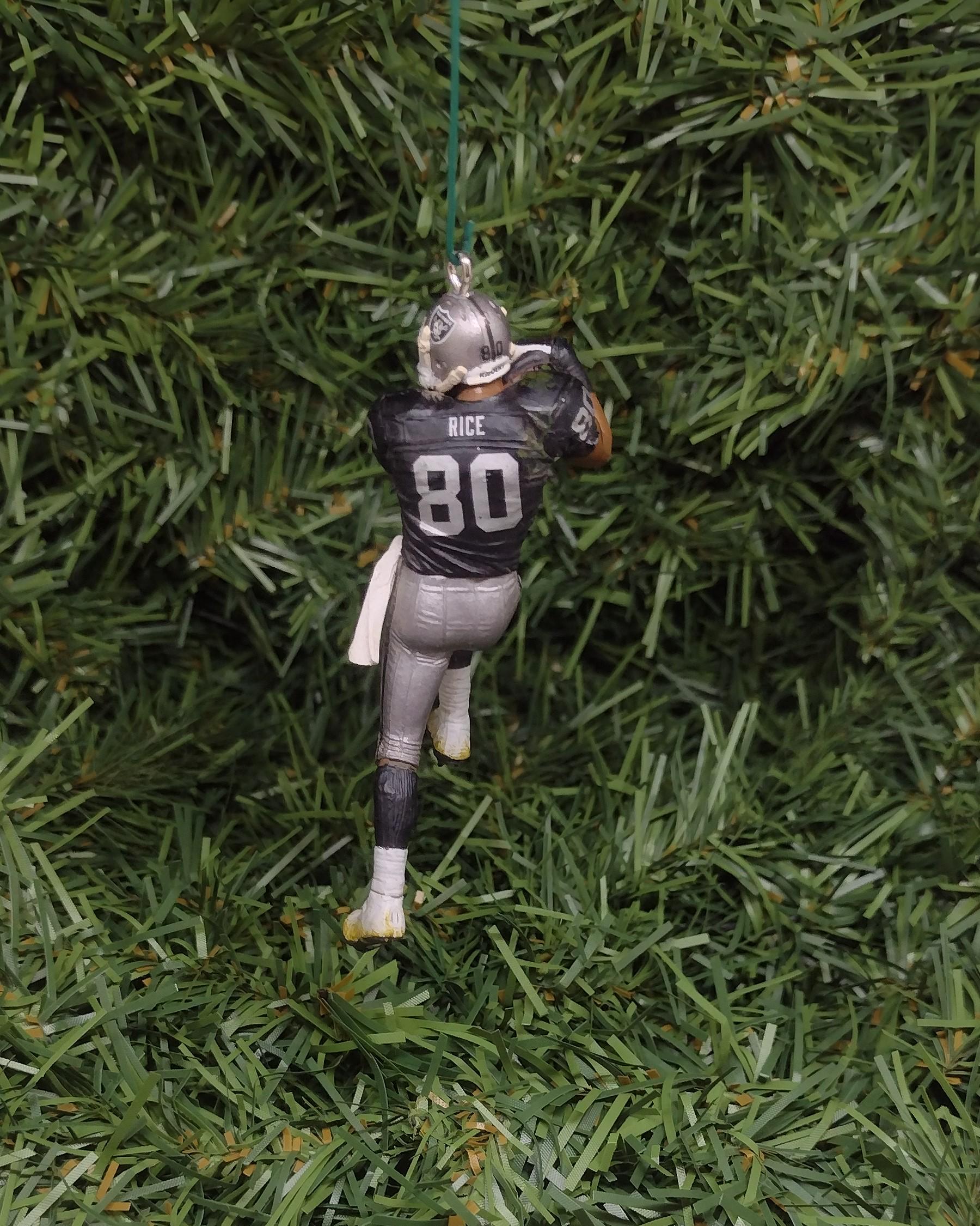 Jerry Rice OAKLAND/ Los Angeles RAIDERS Christmas ornament NFL football unique gift idea xmas tree decoration Las Vegas