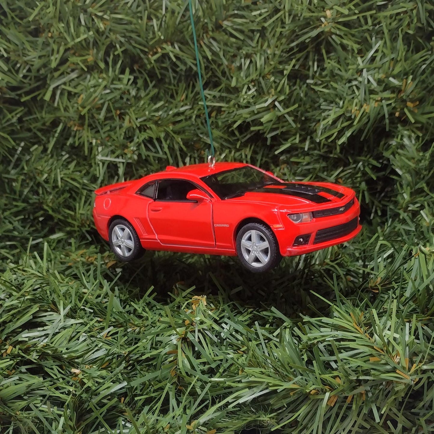 Chevy Camaro Ornament 2014 Christmas Tree Decoration Fun Automotive Xmas Gift Idea 5 inches long Chevrolet Red